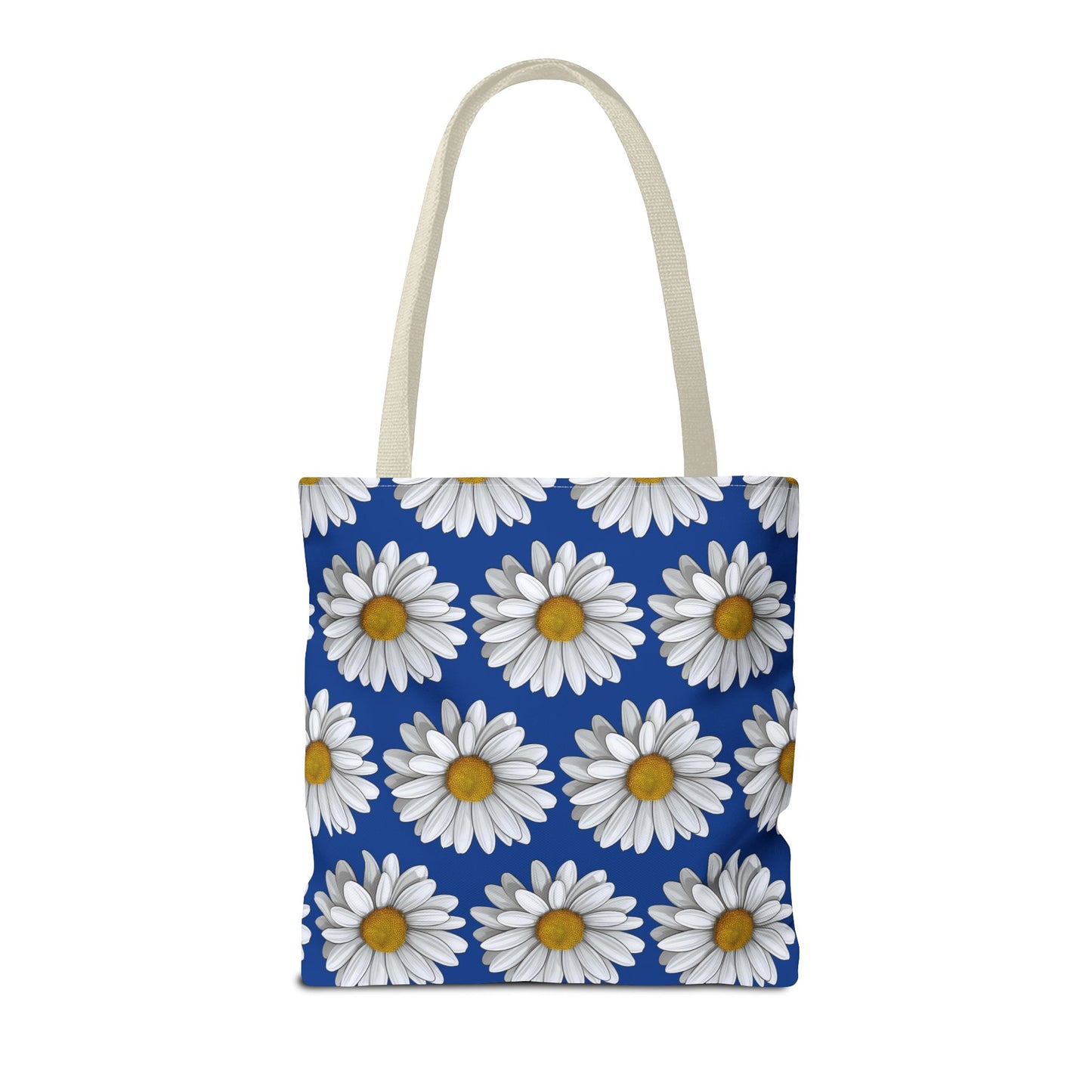 Daisy Tote Bag - White Floral Design Summer Fashion Accessory