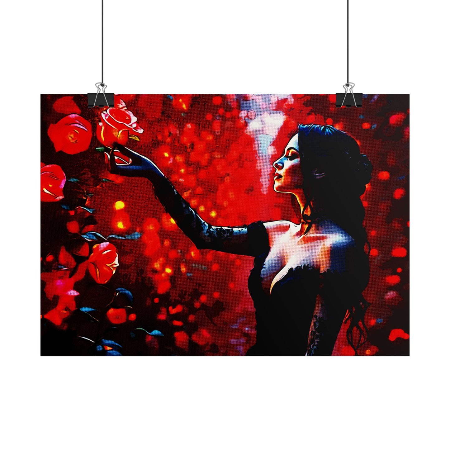 Canvas Poster Art - A Rose for A Rose - Gothic Romance