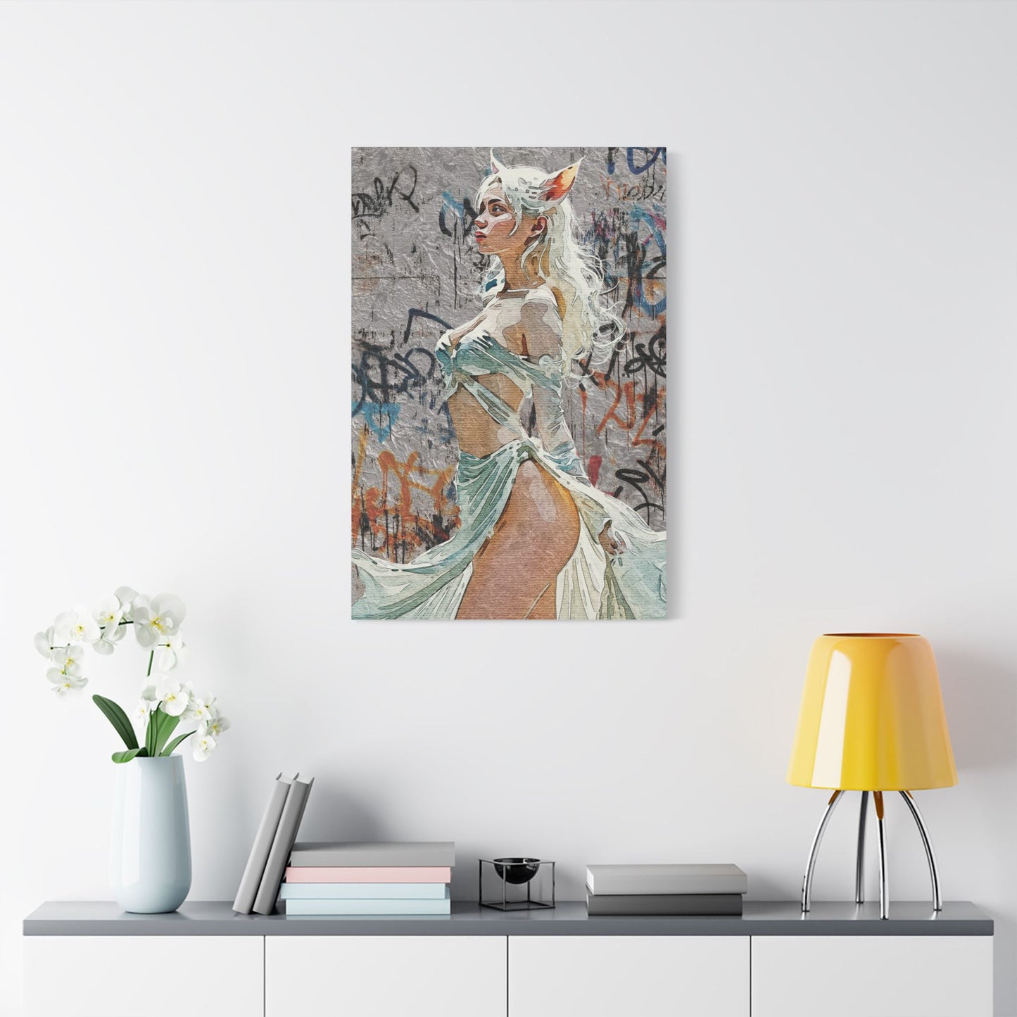 Urban Elf – Empower Your Walls with Vivid Street Art Canvas - Art Print Canvas, Wall Decor, Modern Home Art, Unique Gift, Stylish Decoration, Portrait Artwork, Statement Piece