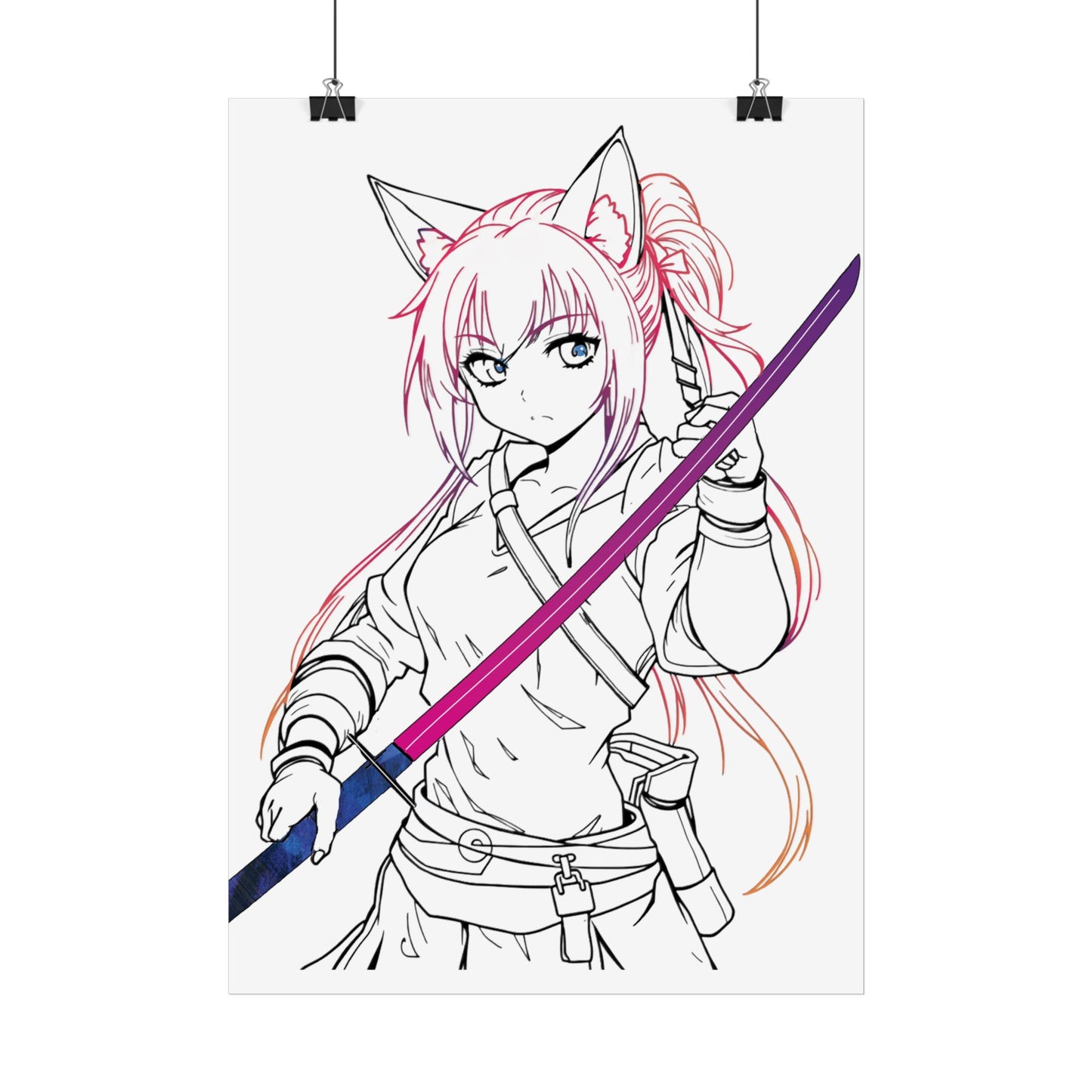 Anime Character Art Poster, Kawaii Decor, Wall Art Print, Gift for Otaku, Room Decoration, Unique Art for Anime Fans