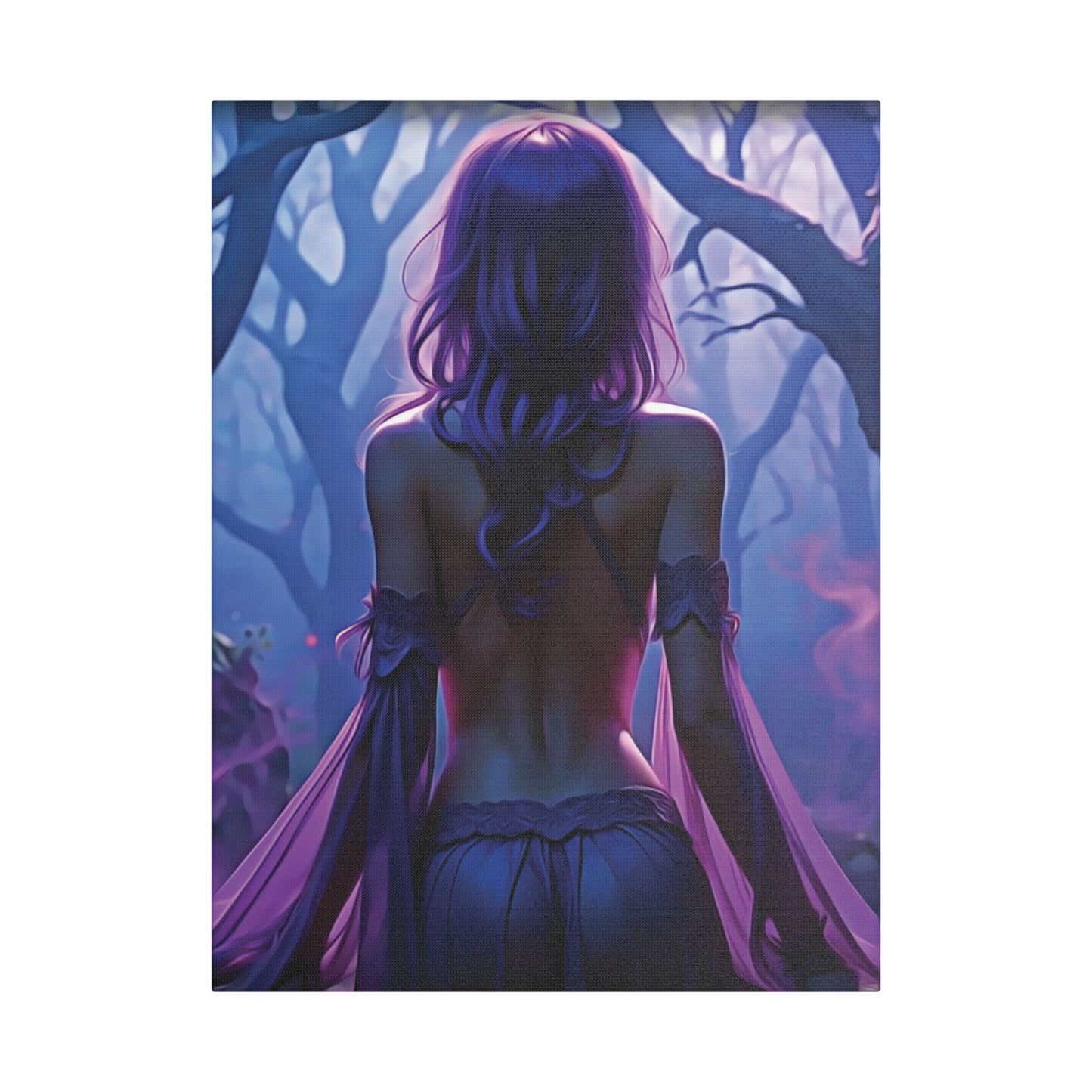 Whisper of the Mystic Woods β Where Magic Finds You π«οΈπ - Mystical Forest Satin Canvas Print, Wall Art Decor for Home, Bedroom, Gift for Fantasy Lovers, Unique Art Piece for Special Occasions
