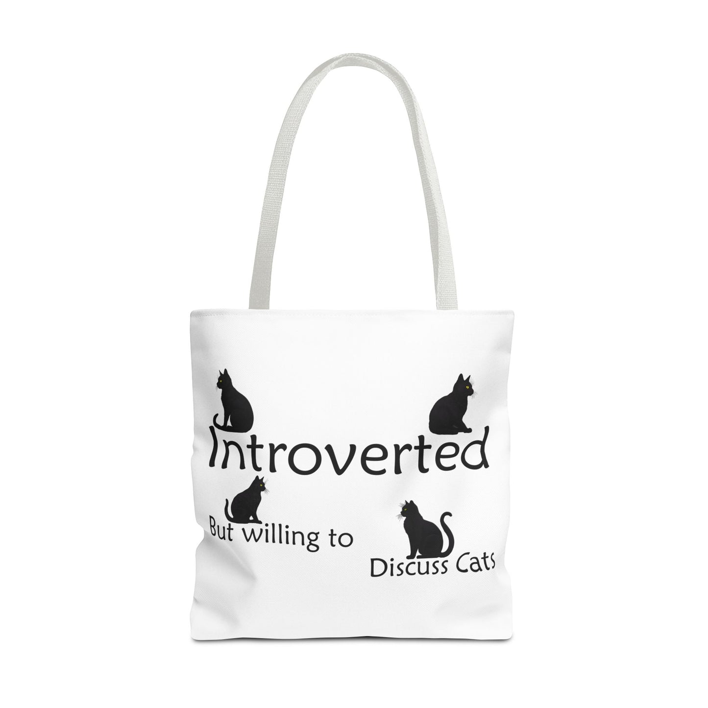 Cat Tote Bag: Introverted, but willing to discuss cats