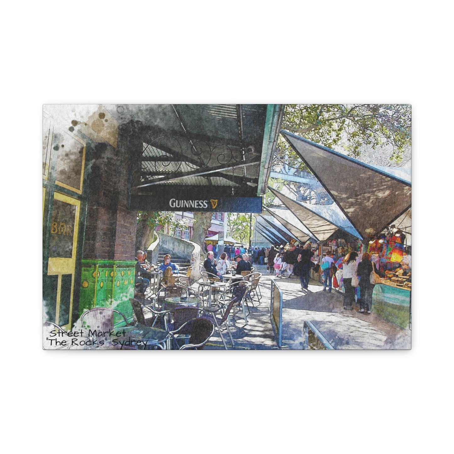 Canvas Print - Street Market in The Rocks area of Sydney