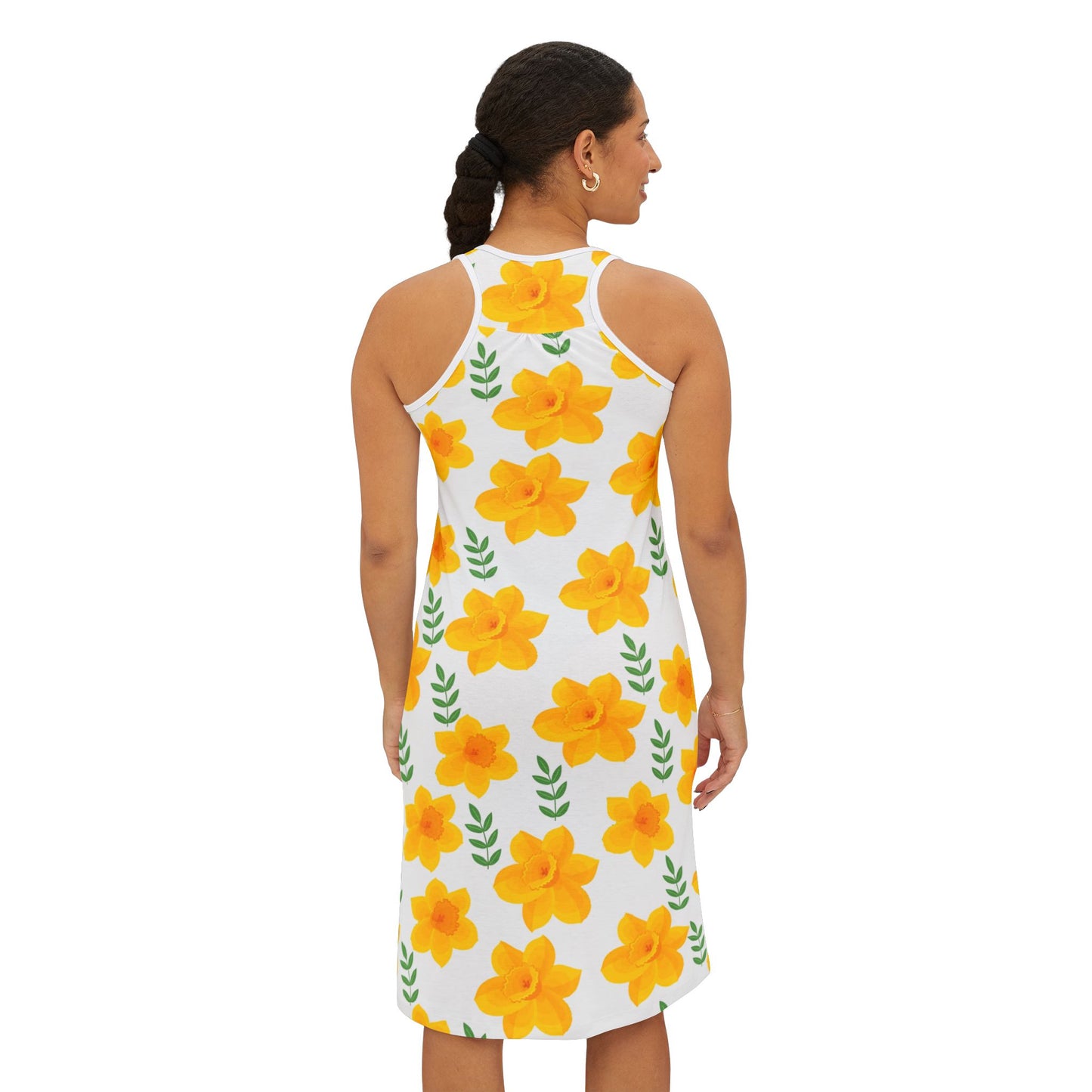 Bright Floral Racerback Dress - Perfect for Summer and Casual Outings