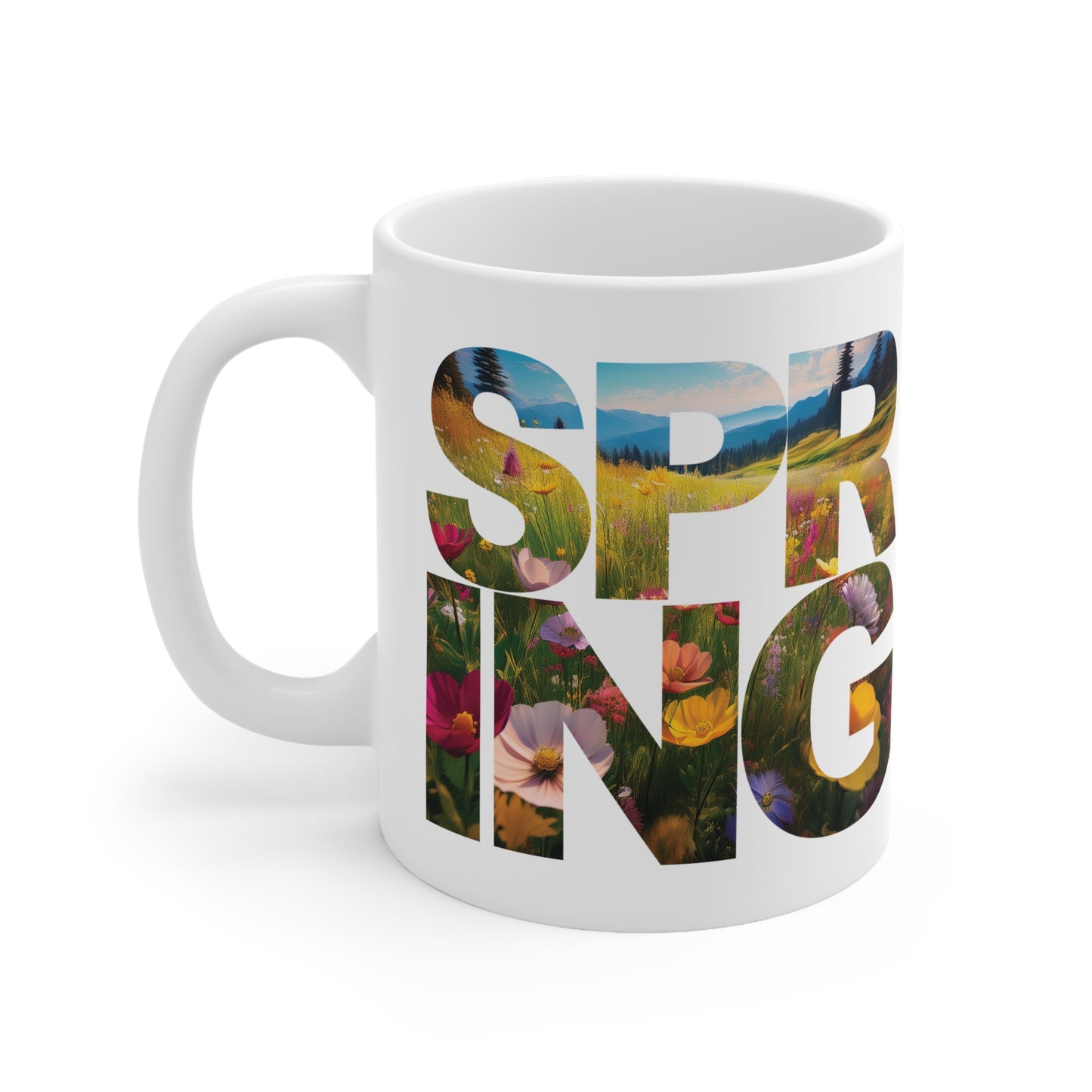 Mug - Spring Flower Design - Coffee Cup 11oz/15oz