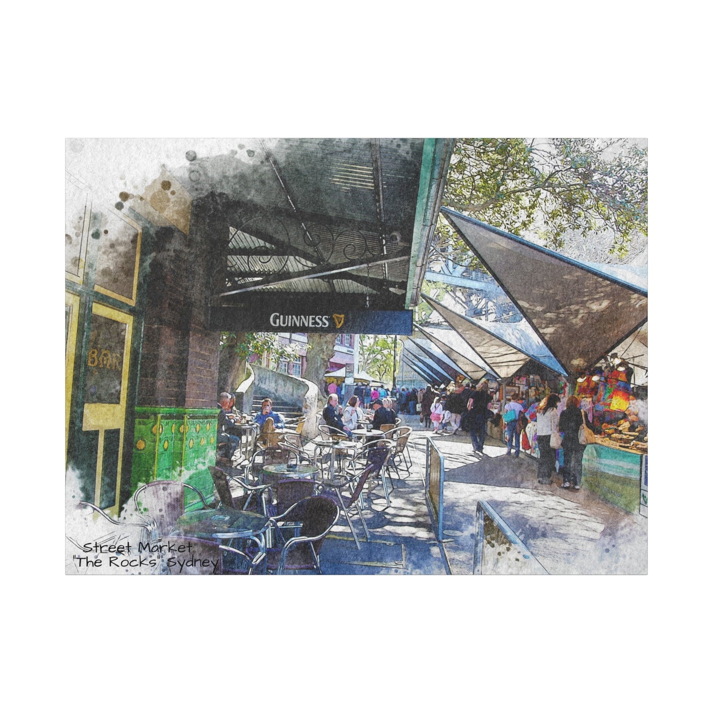 Canvas Print - Street Market in The Rocks area of Sydney