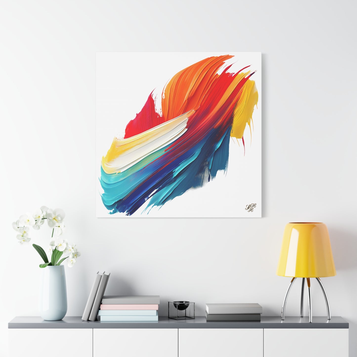 Vibrant Abstract Canvas Wall Art - Colorful Painting