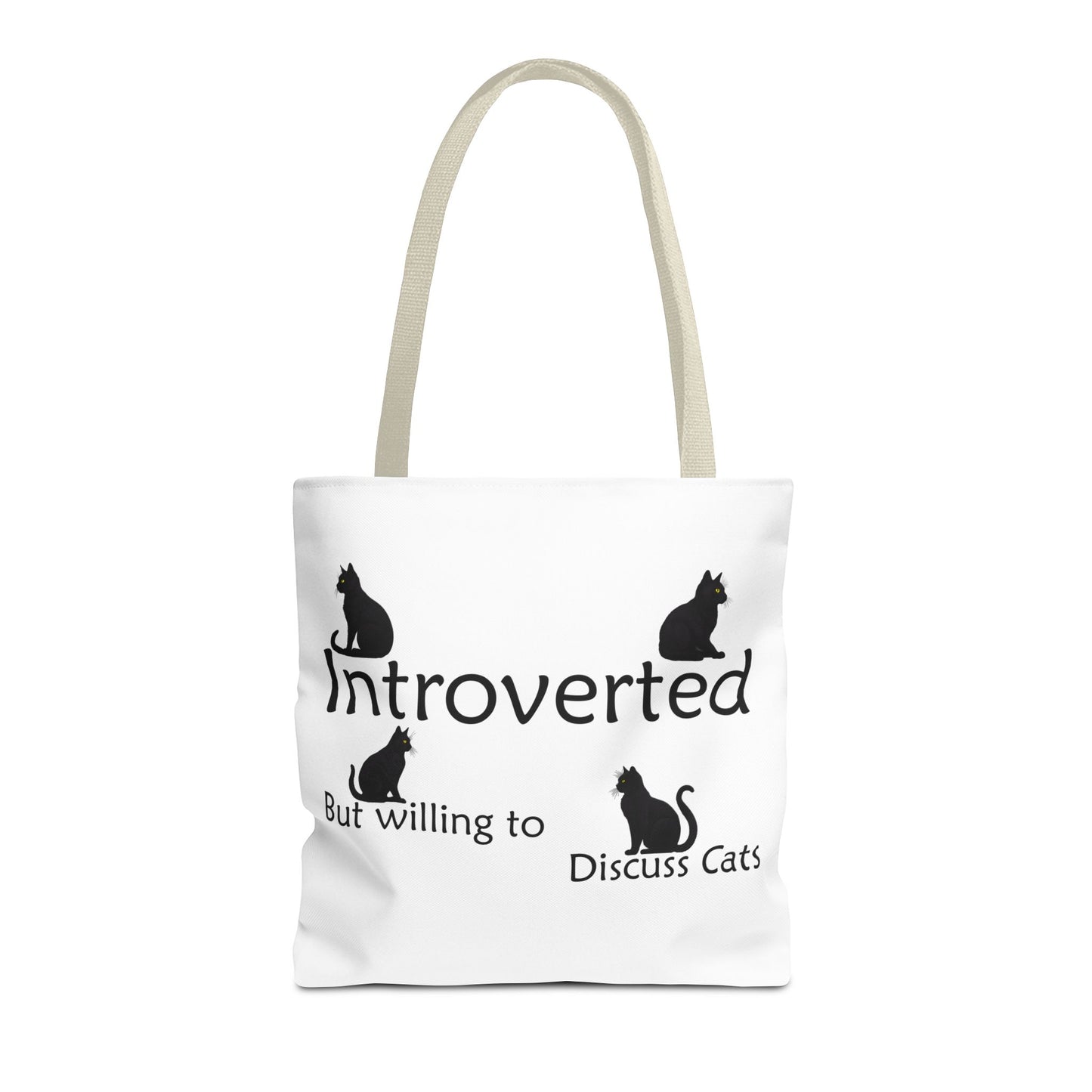 Cat Tote Bag: Introverted, but willing to discuss cats