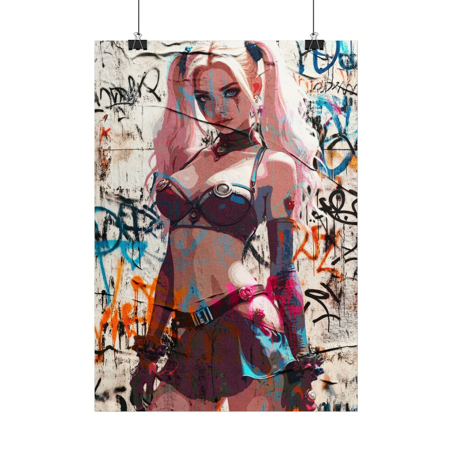 Vibrant Street Art Poster - Edgy Graphic Design for Home Decor (Pop Art)