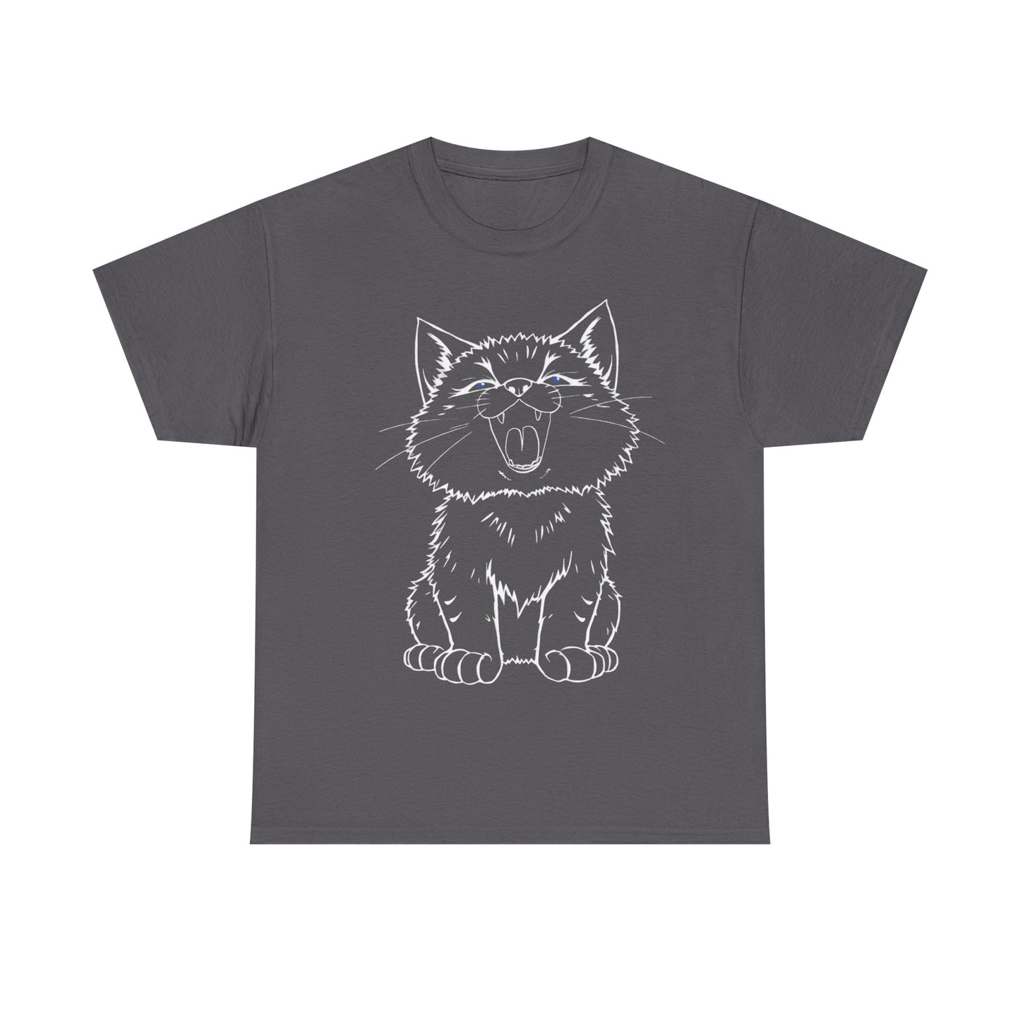 Cute Cat Design Unisex Heavy Cotton Tee, Soft Cotton Shirt, Animal Lover Gift, Funny Pet Tee, Everyday Casual Wear