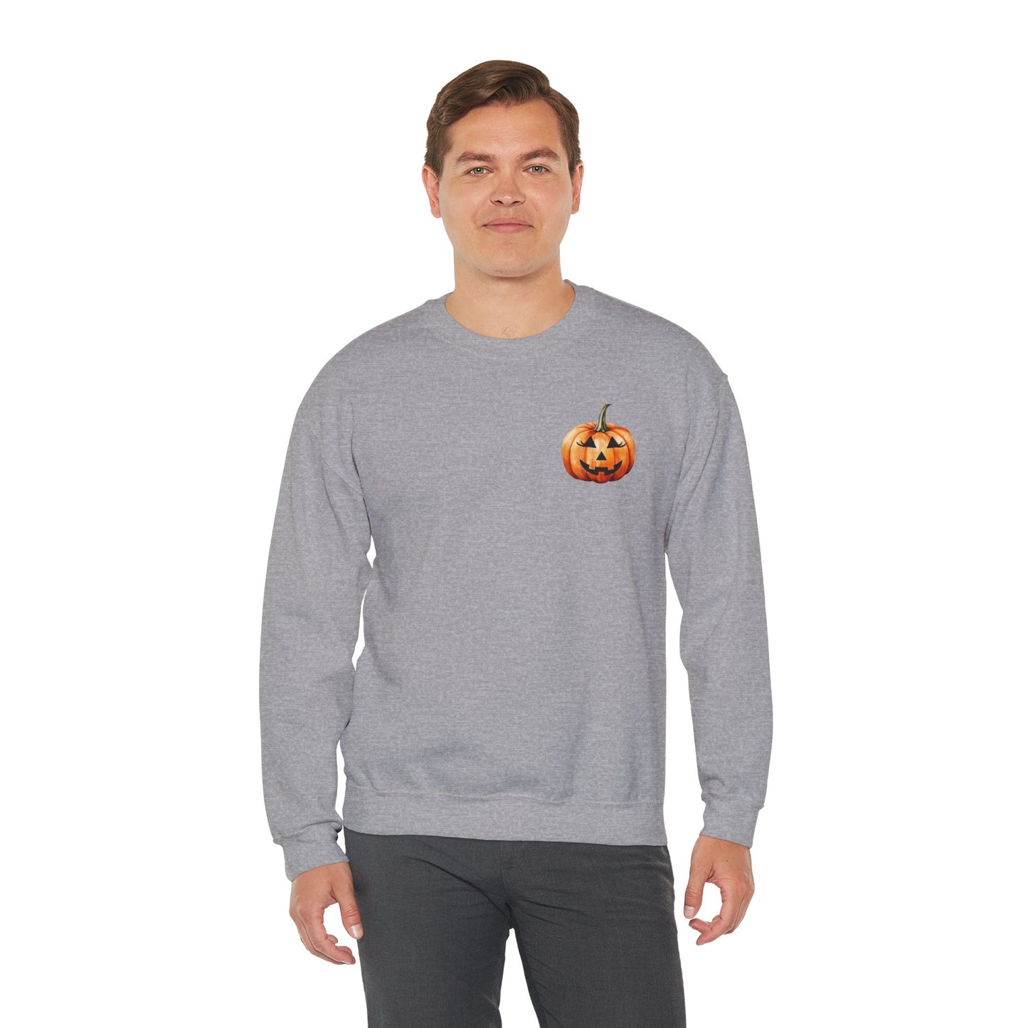 ๐ Embrace Autumn Magic - Pumpkin Bliss Collection for Cozy Season Vibes โจ2 - Halloween Pumpkin Crewneck Sweatshirt | Cozy Fall Fashion, Unisex Sweater, Casual Wear, Gift for Halloween Lovers, Autumn Style