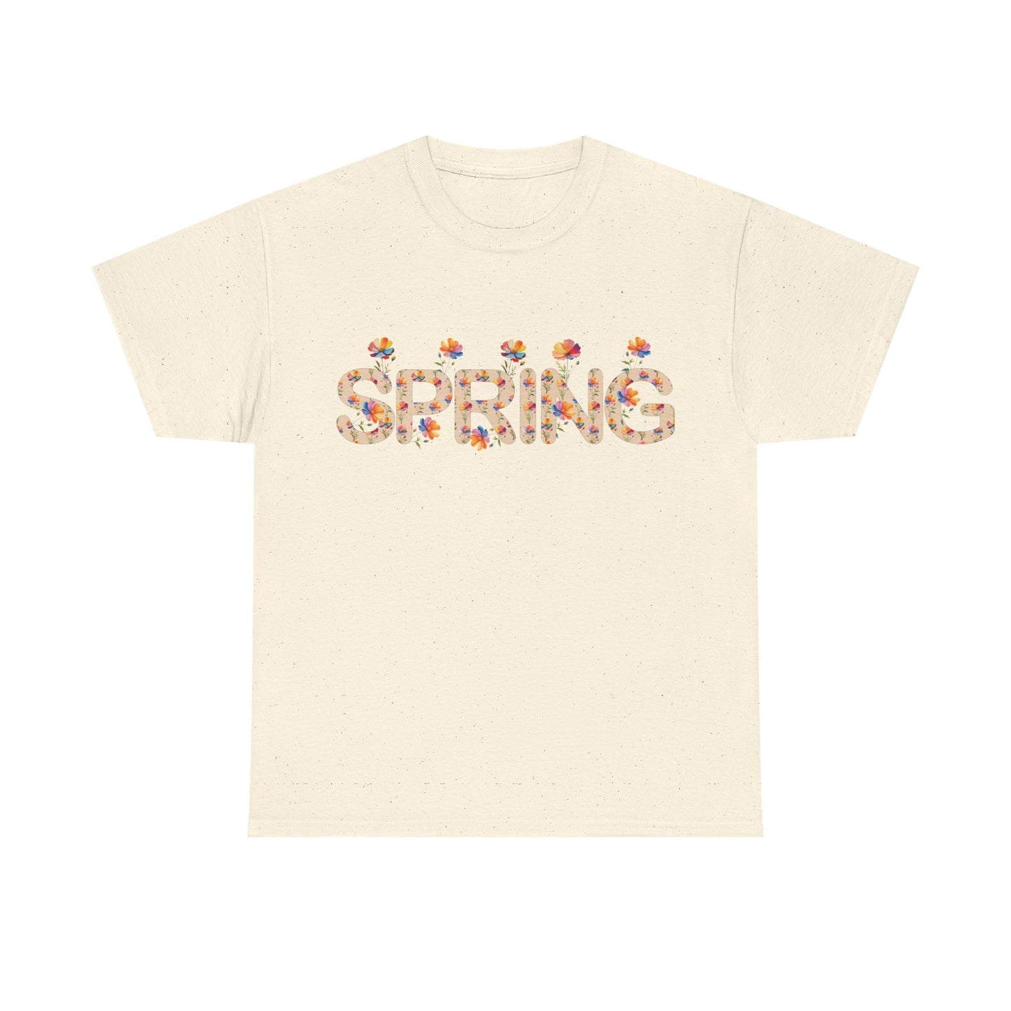 Spring Floral Unisex Heavy Cotton Tee - Perfect for Seasonal Celebrations
