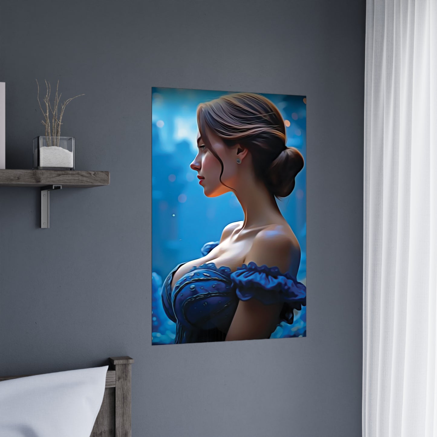 "Grace in Twilight: A Timeless Portrait of Strength, Elegance, and Inner Radiance" - Enchanting Matte Posters, Elegant Wall Art, Home Decor, Gifting for Birthdays, Anniversaries, Housewarming