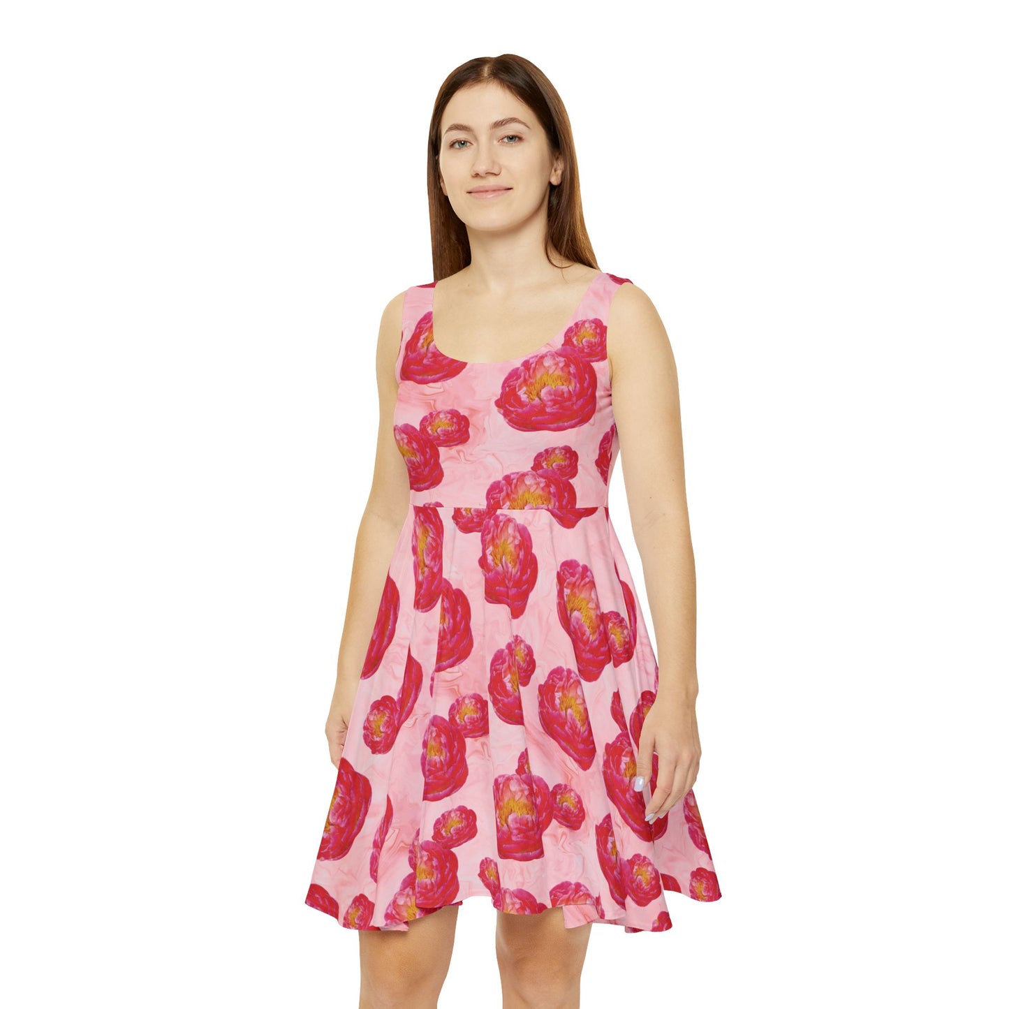 'Peone' Floral Women's Skater Dress - Perfect for Spring Celebrations