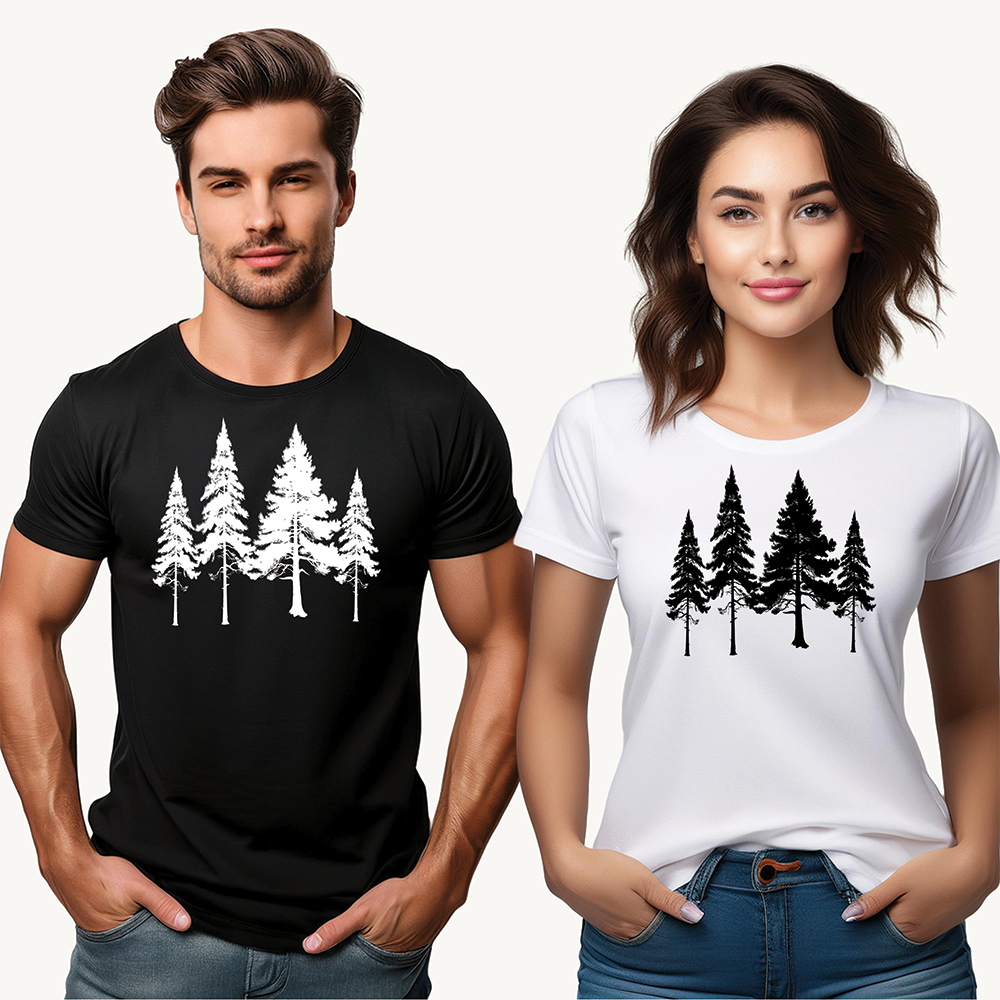 Evergreen Tree Unisex Tee - Stand Tall, Grow Together Nature Lover Shirt
