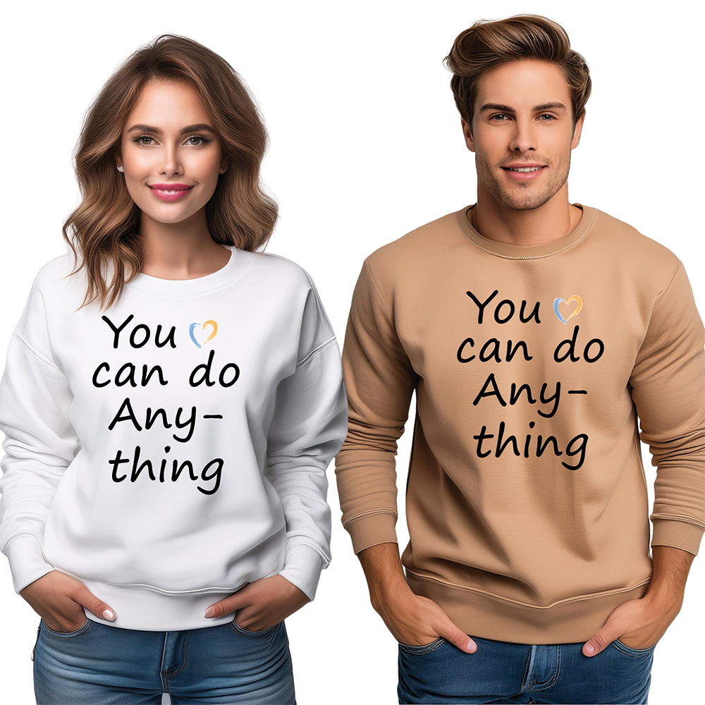 Motivational Crewneck Sweatshirt - You Can Do Anything