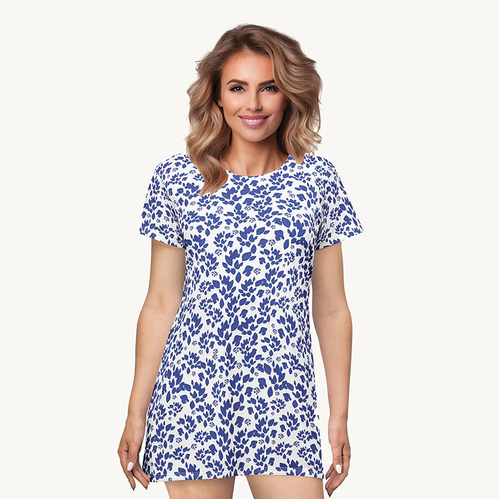 Nature Leaves T-Shirt Dress