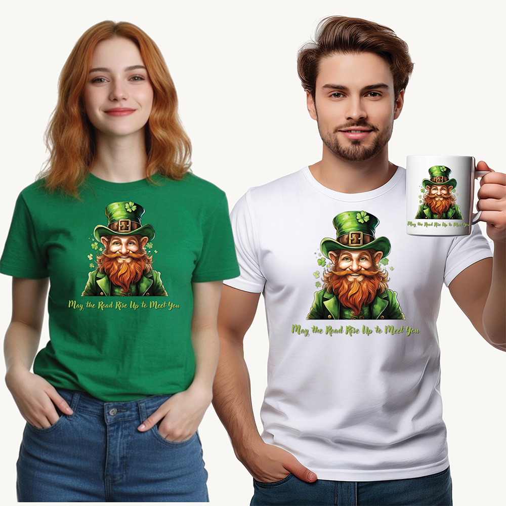 May the Road Rise Up to Meet You - Unisex Tee - Irish, St Patrick's Day