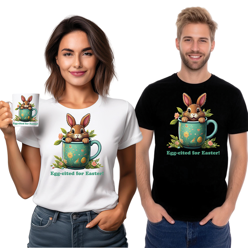 Mug - Happy Bunny Egg-cited for Easter! - Coffee Cup 11oz/15oz