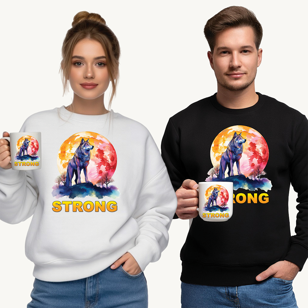Lone Wolf Sweatshirt - STRONG Design
