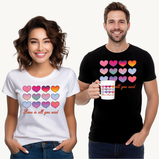 "Love is all you need" Unisex Jersey Short Sleeve Tee - Versatile Everyday Wear