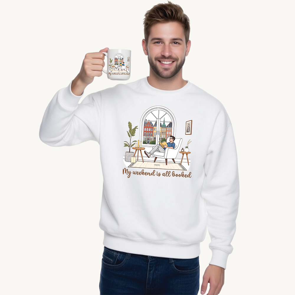 Bookworm Sweatshirt - My Weekend Is All Booked