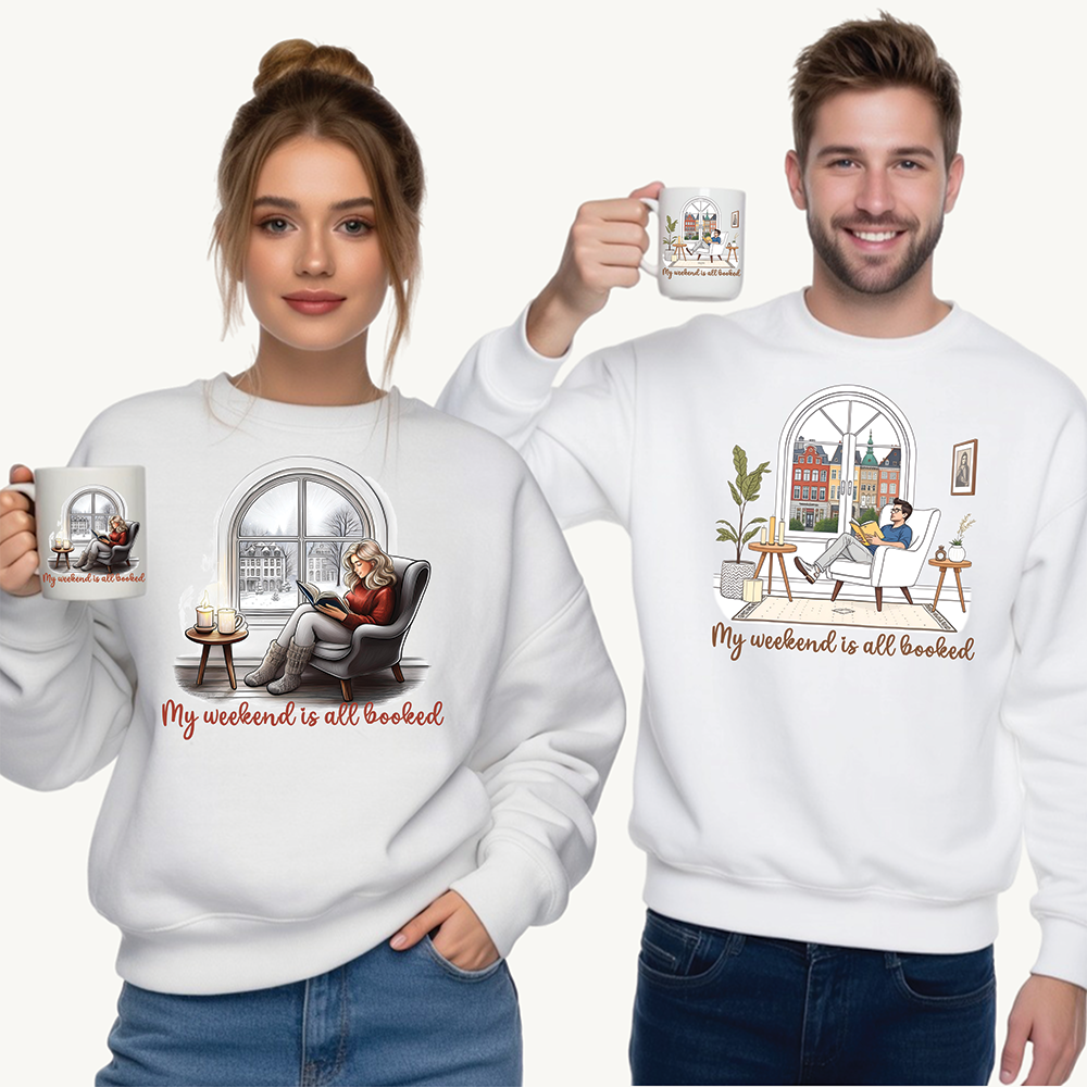 Bookworm Sweatshirt - My Weekend Is All Booked