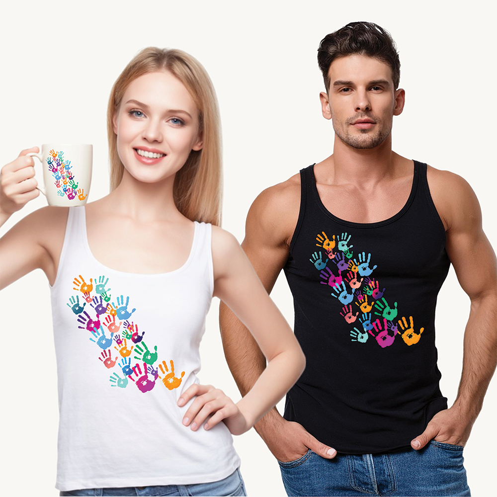Colorful Handprints Tank Top