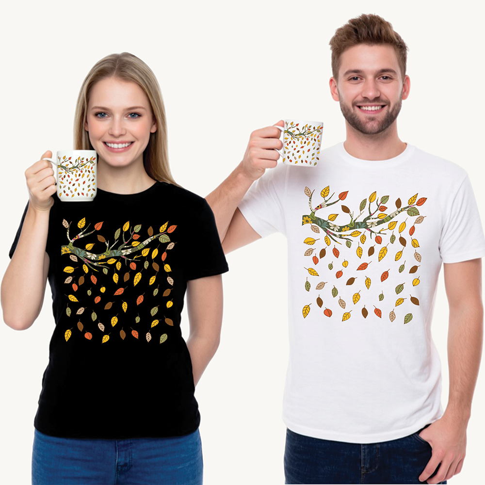 Fall Leaves Unisex Heavy Cotton Tee