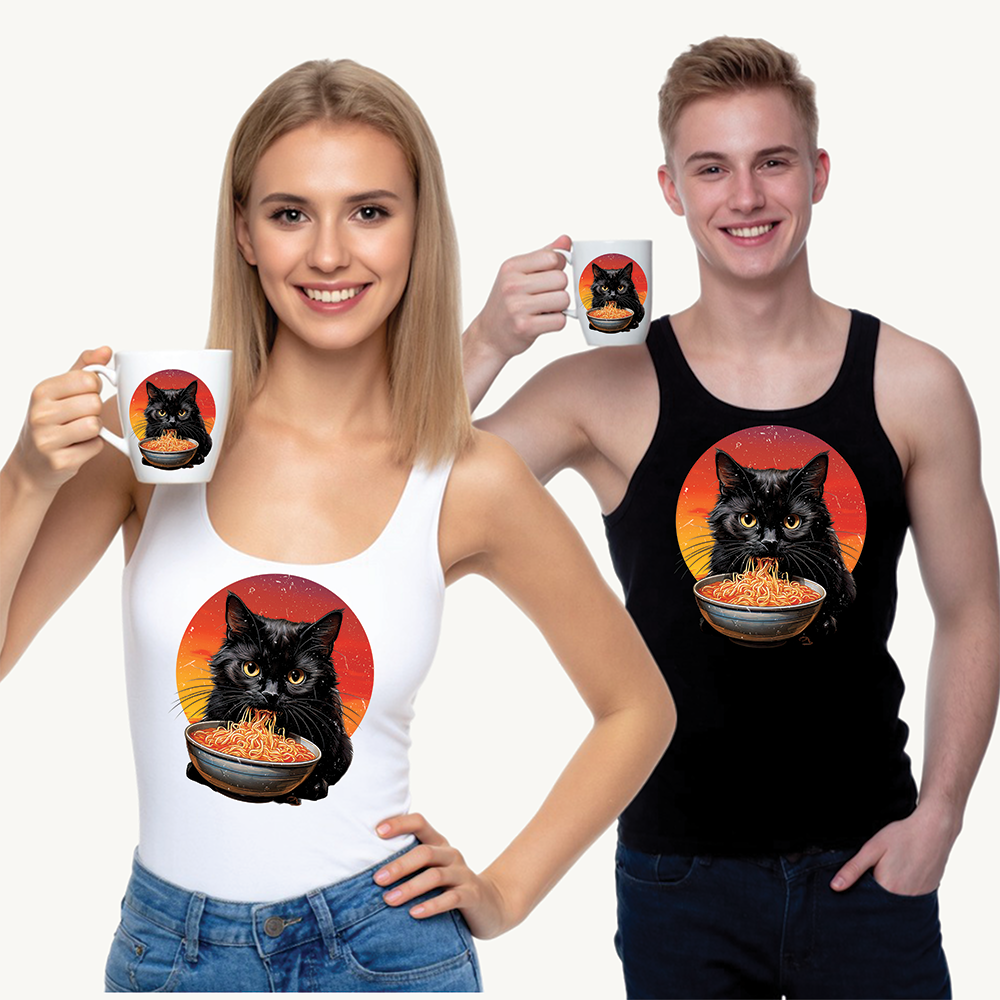 Ramen Cat - Whimsical Cat Ramen Unisex Jersey Tank Top