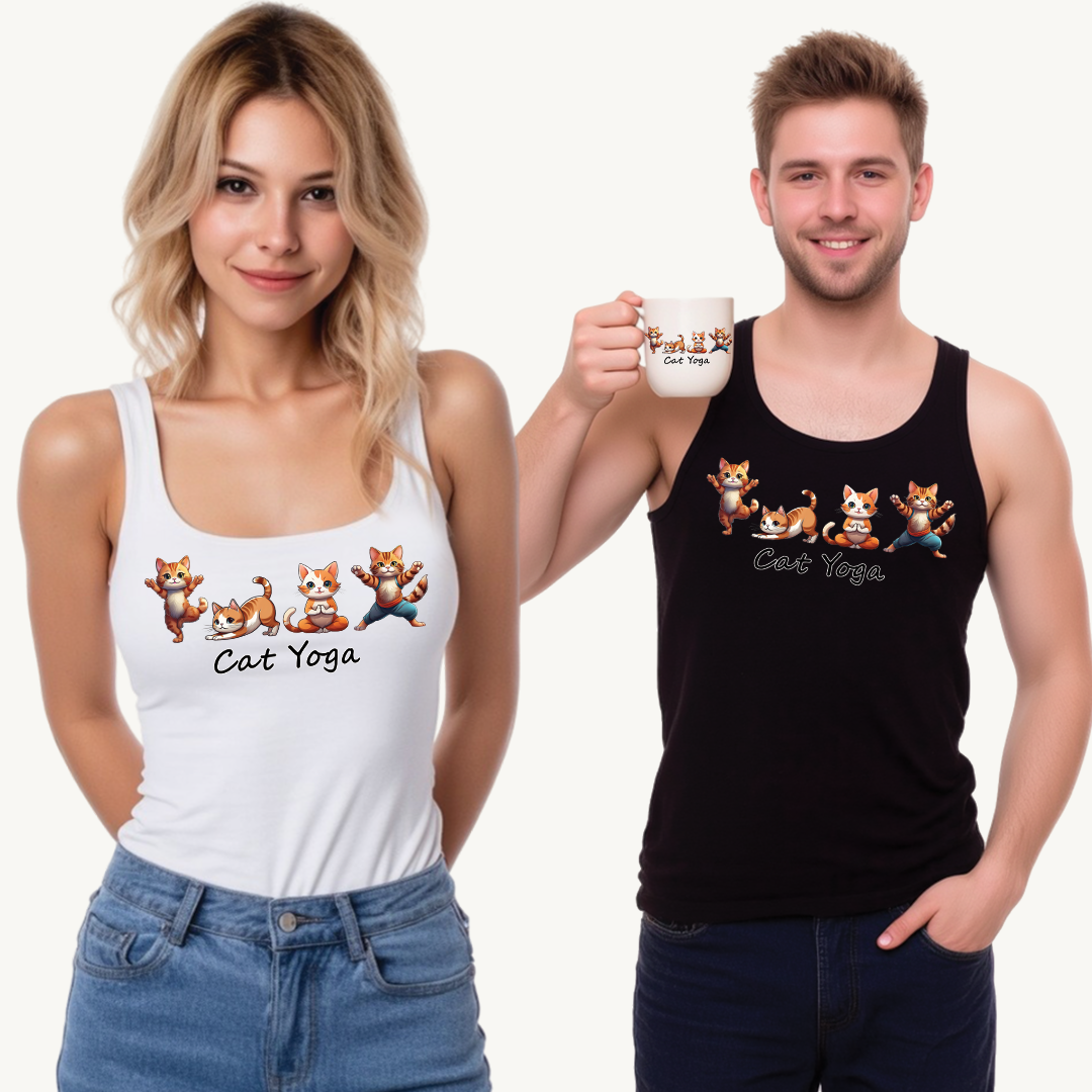 Cat Yoga Unisex Jersey Tank - Fun & Comfy Activewear for Cat Lovers