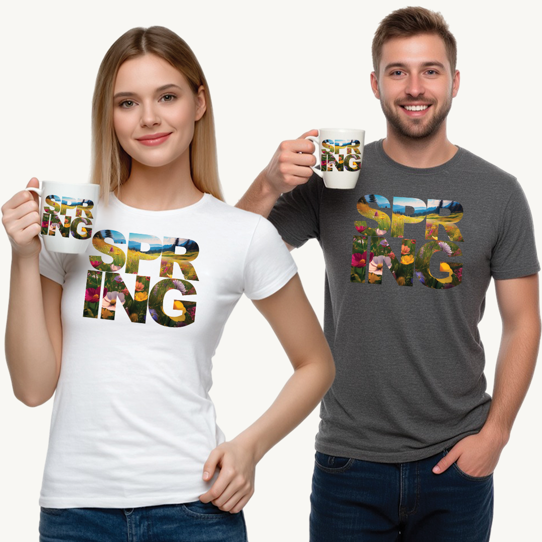 Spring - Unisex Tee - Spring Meadow Flower Design