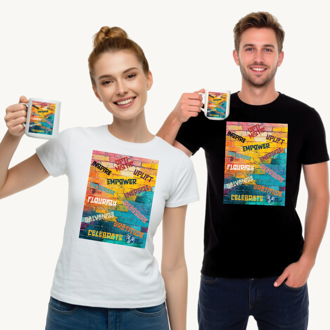 Fuel your fire—Inspire. Empower. Celebrate. 🎨💪 #MotivationalArt #InspireDaily #Empowerment #PositiveVibes #GoalGetter #WallOfWords Unisex Heavy Cotton Tee - Inspire, Uplift, Celebrate, Flourish, Perfect Gift for Motivational Occasions
