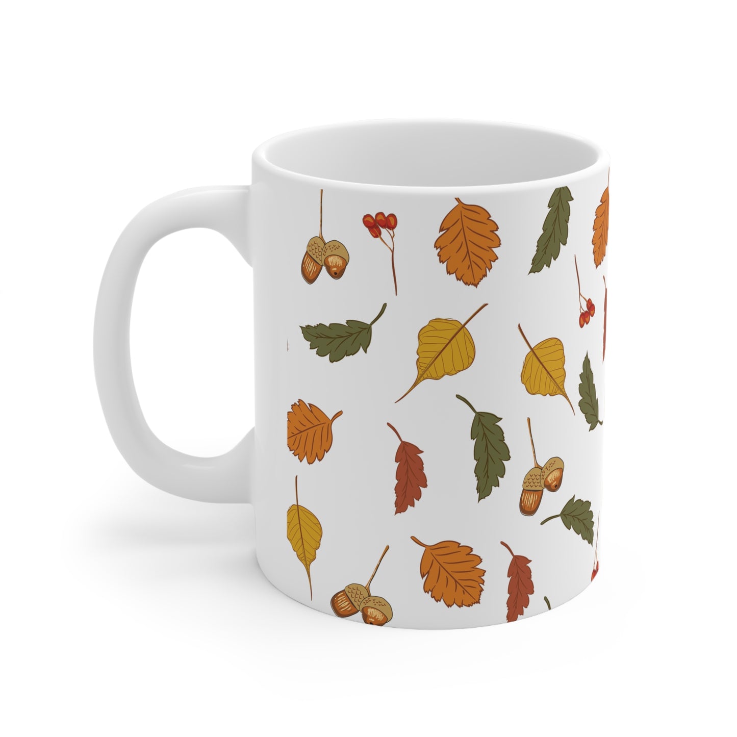 Mug - Autumn - Fall Leaves Ceramic Coffee Cups, 11oz, 15oz