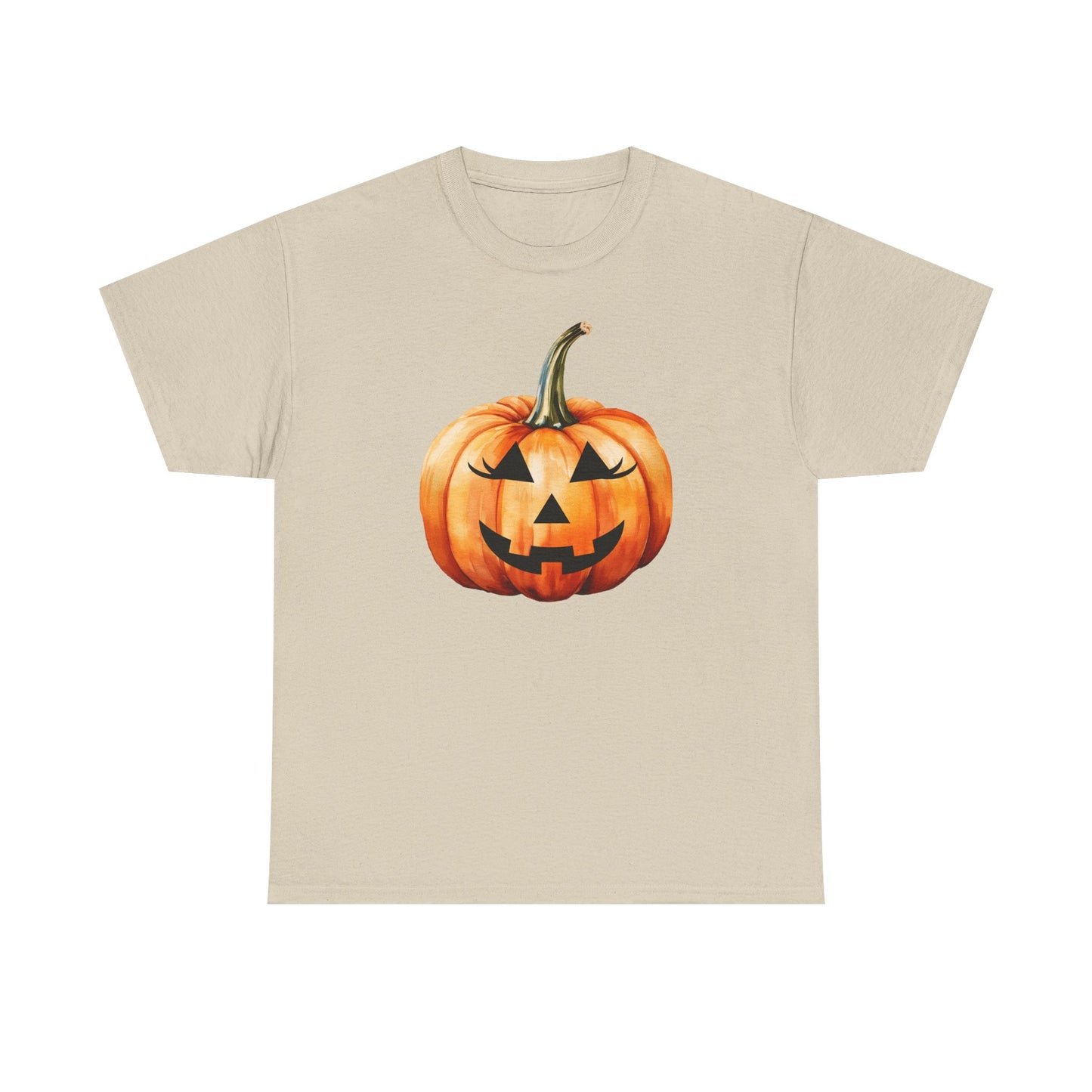 ๐ Embrace Autumn Magic - Pumpkin Bliss Collection for Cozy Season Vibes โจ - Harvest Vibes Pumpkin Cotton Tee | Fall Shirt, Halloween Apparel, Autumn Fashion, Unisex Graphic Tee, Gift for Pumpkin Lovers