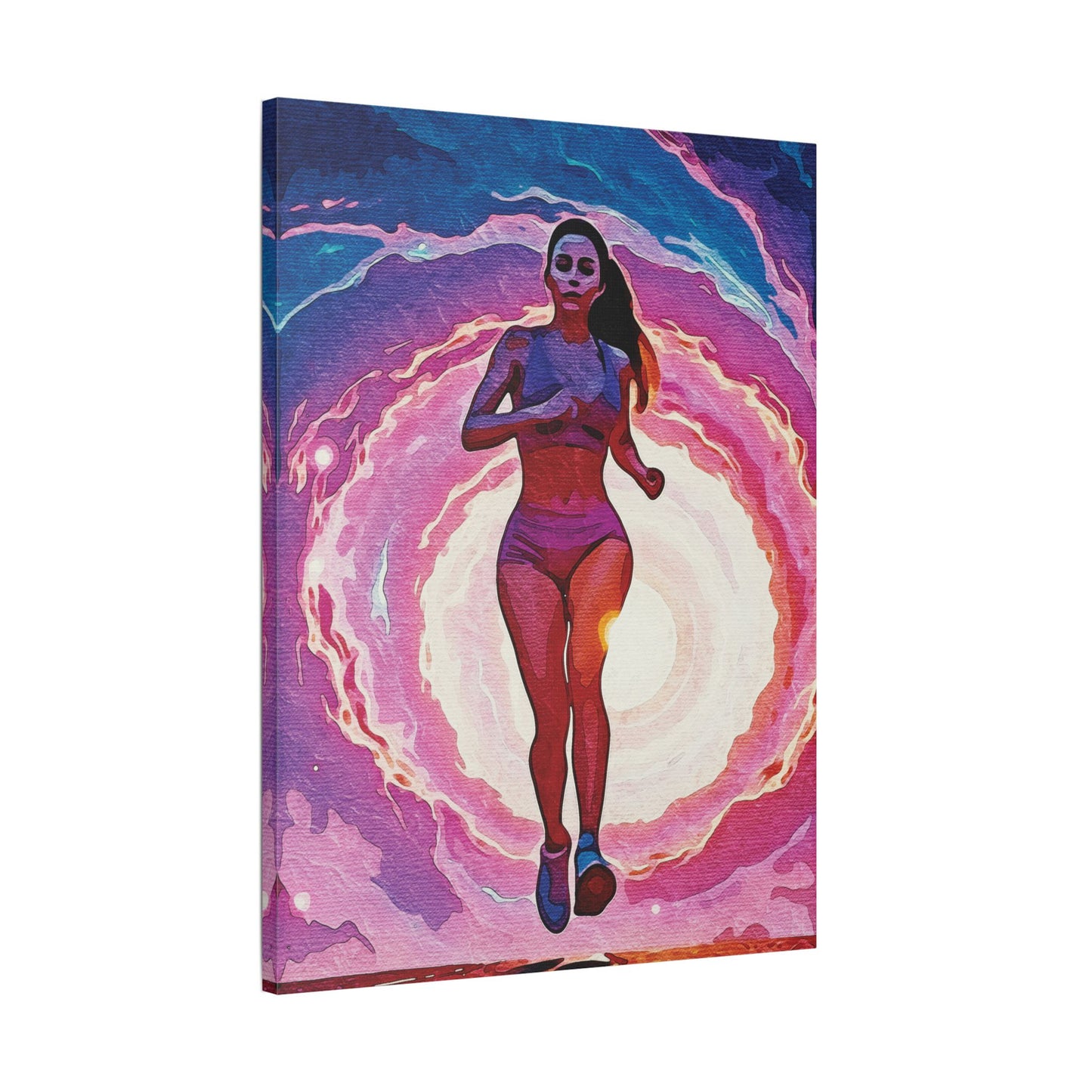 Ignite the Momentum – Empowering Fitness Art for Runners, Dreamers & Everyday Warriors - Vibrant Canvas Wall Art of Athletic Woman, Fitness Decor, Sporty Home Gallery, Motivational Artwork, Gym Wall Piece