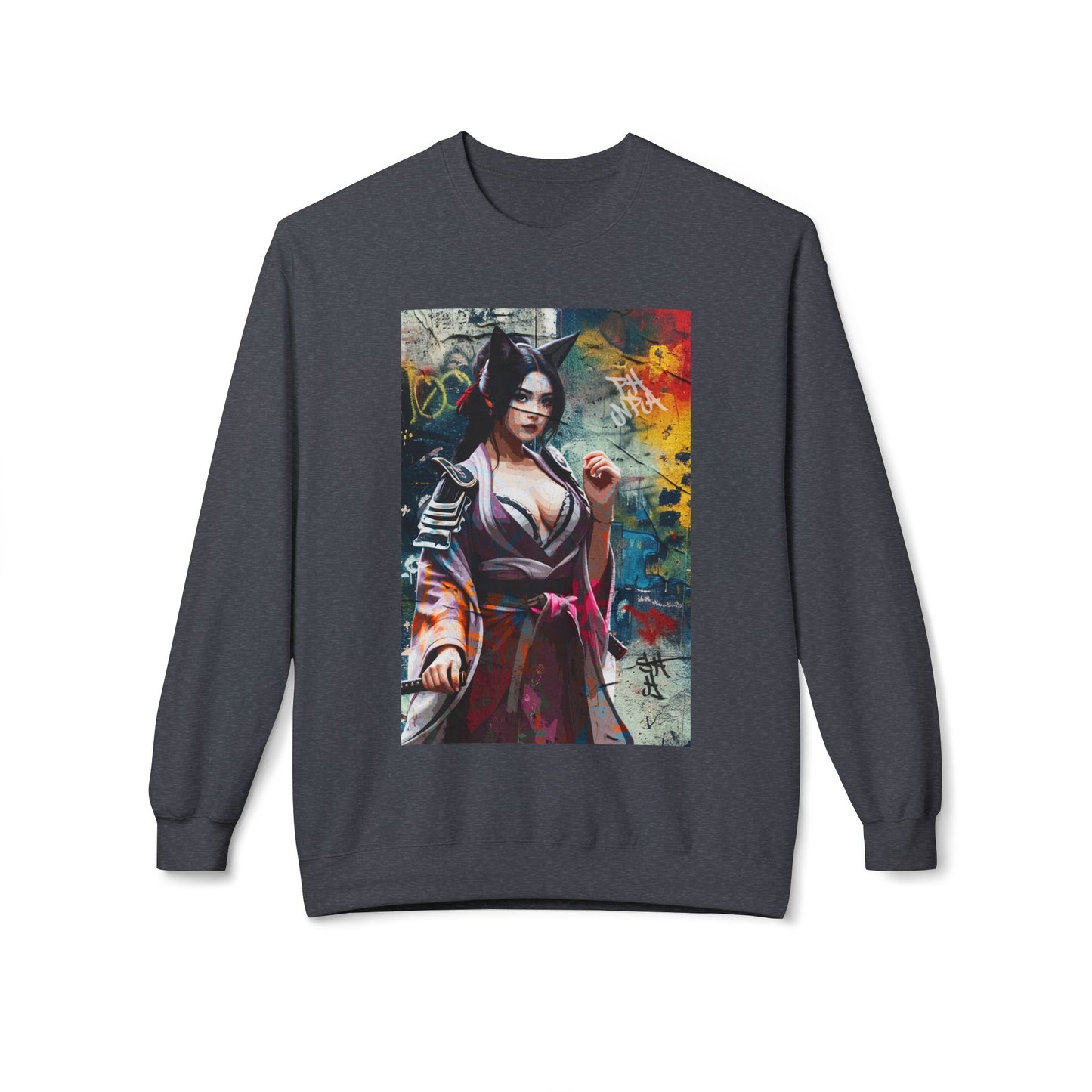 Graffiti Warrior Cat Women Sweatshirt