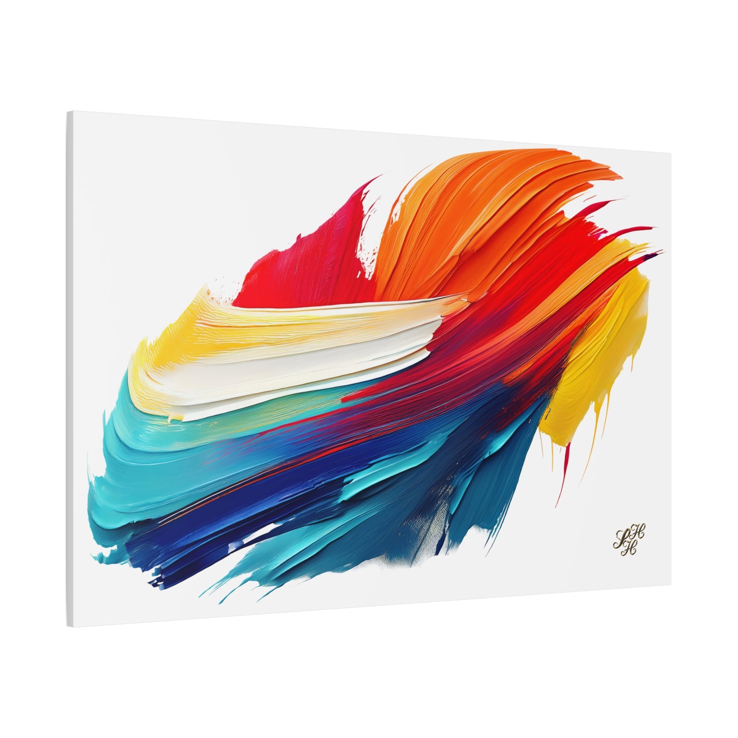 Vibrant Abstract Canvas Wall Art - Colorful Painting