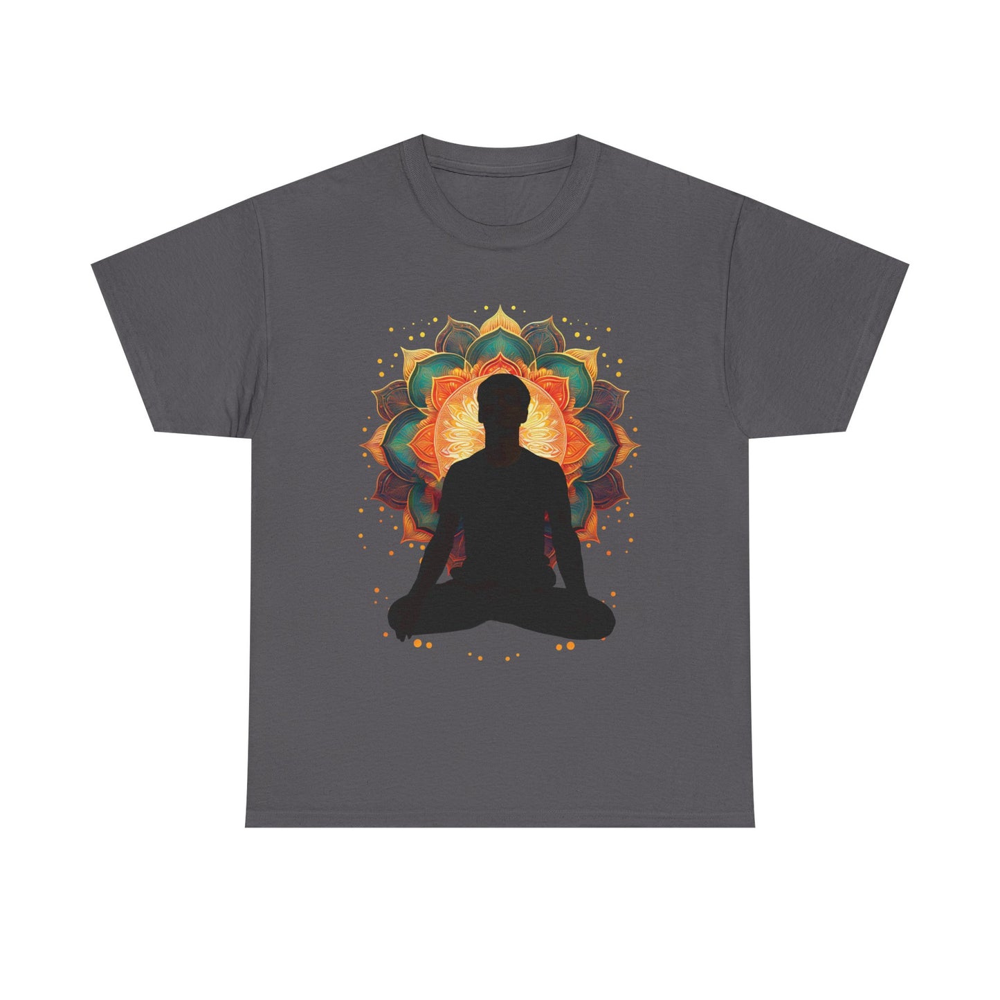 Meditation Vibe Unisex Heavy Cotton Tee, Spiritual Shirt, Yoga Apparel, Gift for Mindfulness, Chakra T-Shirt, Wellness Clothing