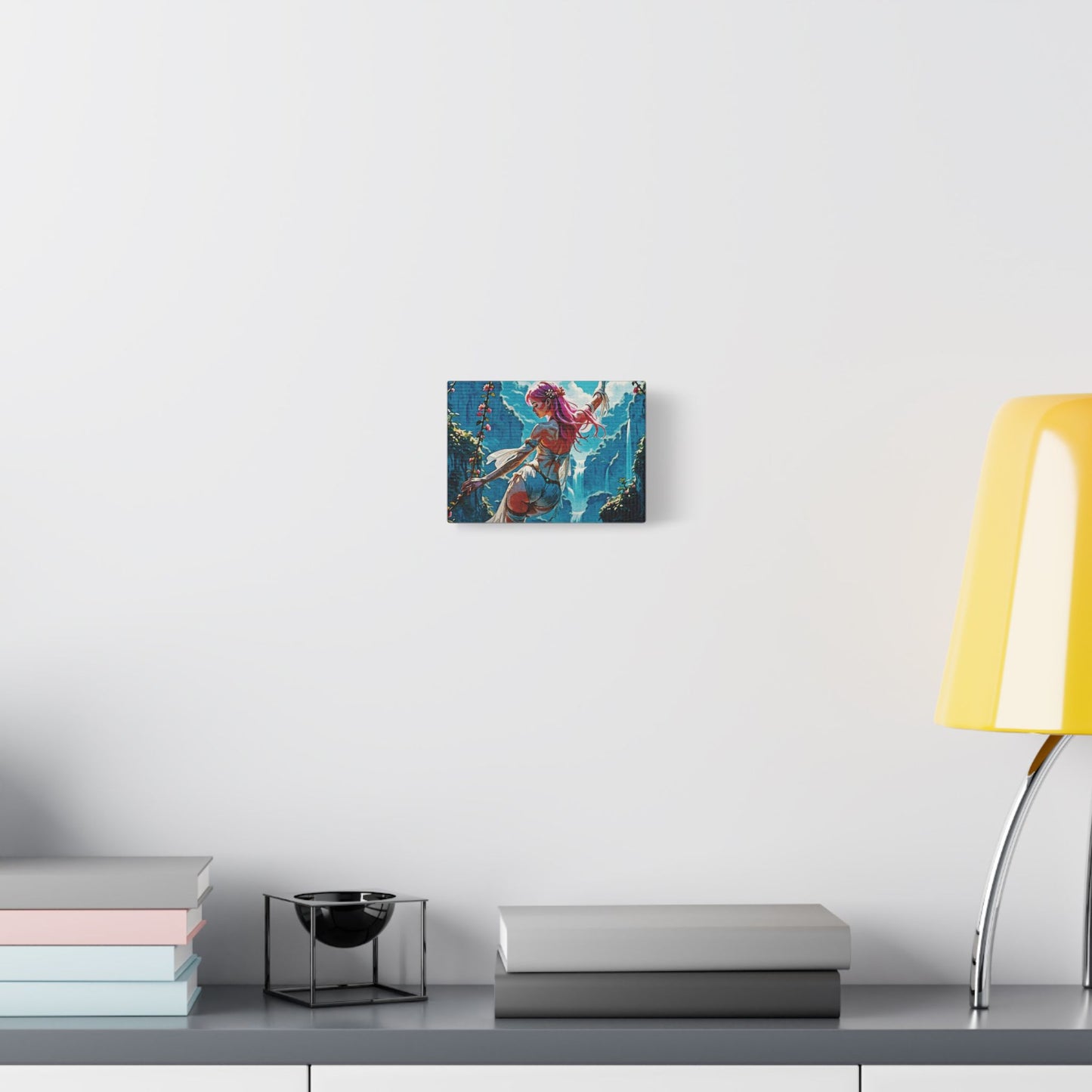 Blossom Beyond β Where Fantasy Blooms and Courage Flows πΈπ - Satin Canvas Wall Art, Enchanting Fantasy Art Print, Colorful Home Decor, Bohemian Wall Hanging, Ethereal Gift Idea