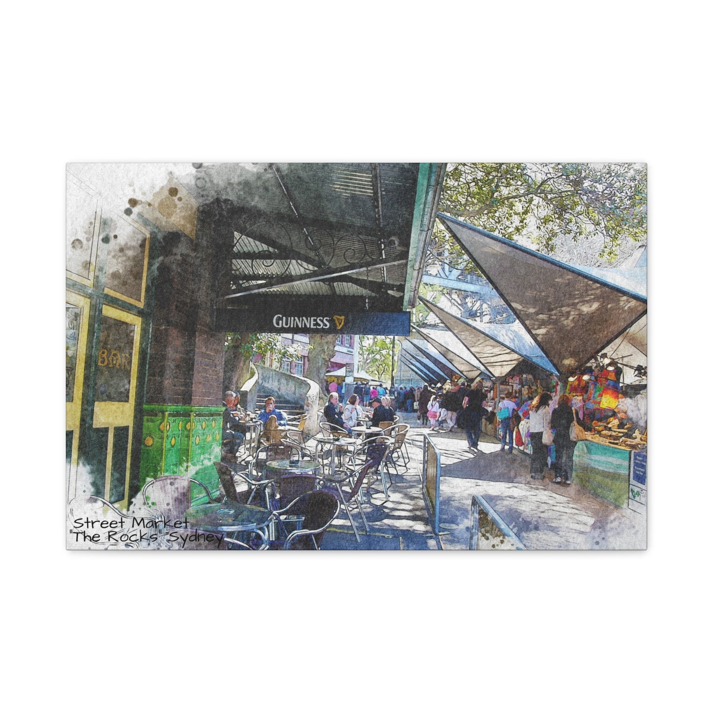 Canvas Print - Street Market in The Rocks area of Sydney