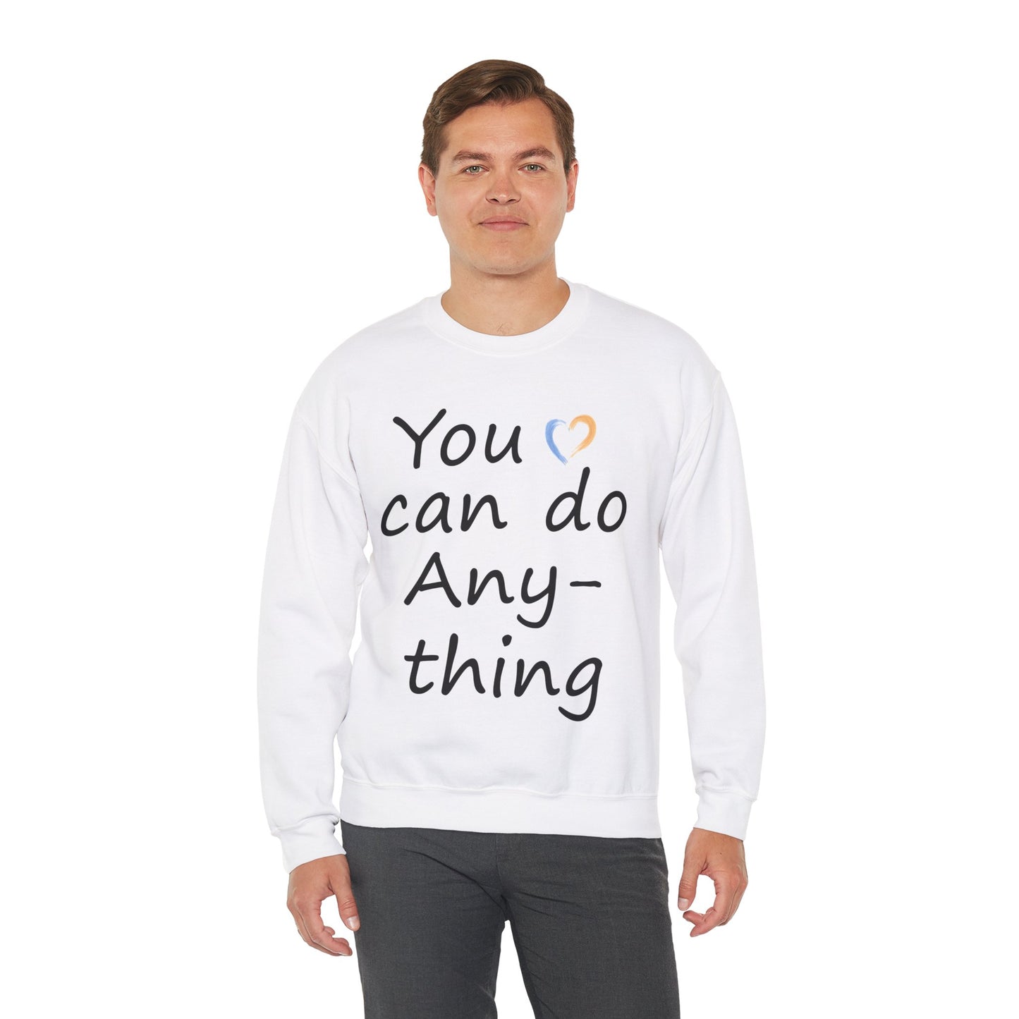 Motivational Crewneck Sweatshirt - You Can Do Anything