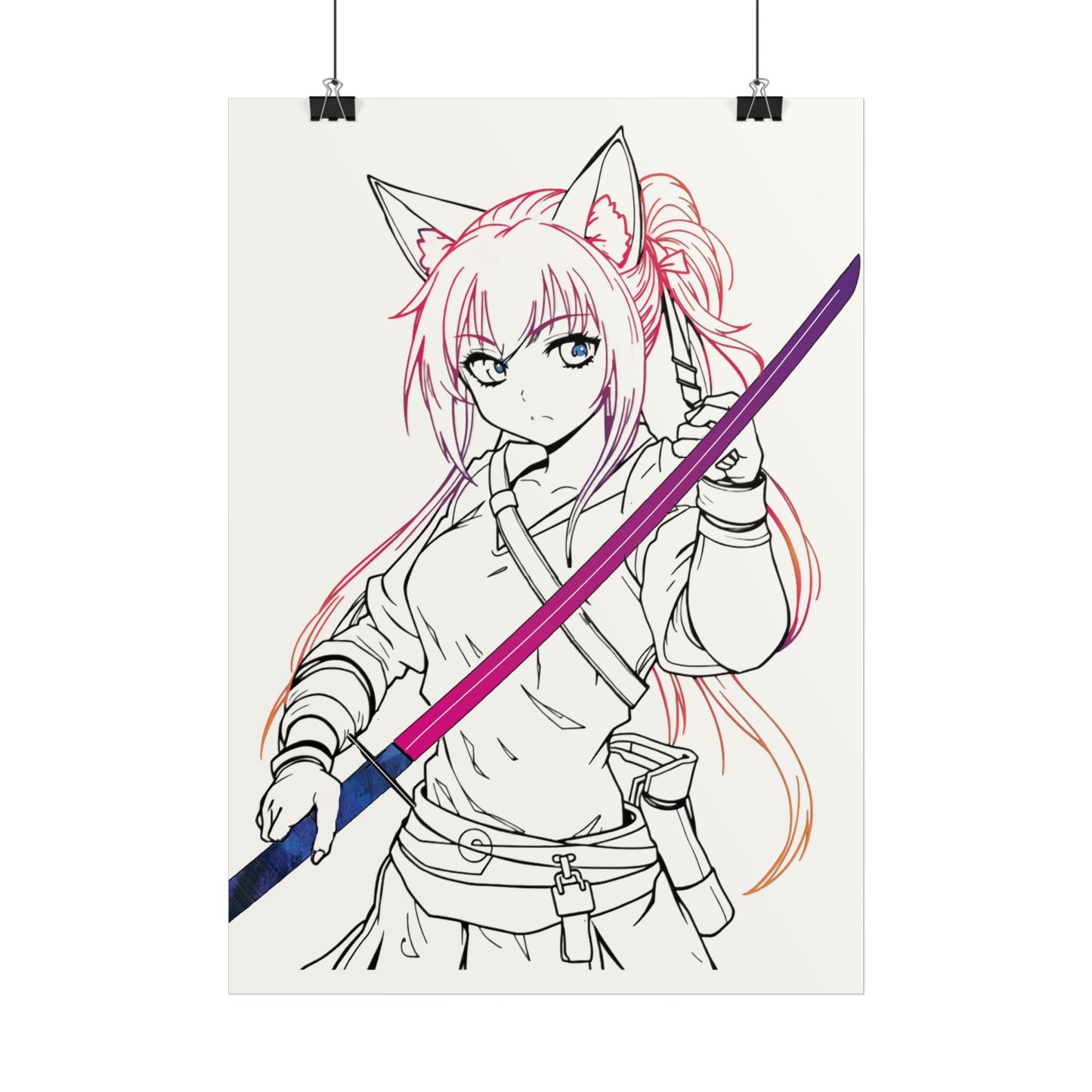 Anime Character Art Poster, Kawaii Decor, Wall Art Print, Gift for Otaku, Room Decoration, Unique Art for Anime Fans