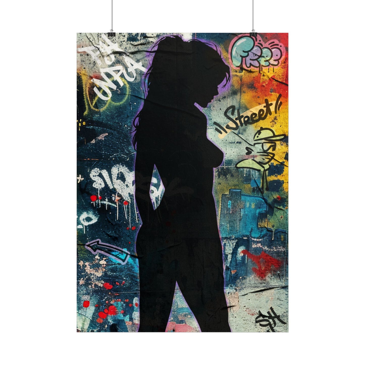 Urban Graffiti Poster Art, Stylish Wall Decor, Modern City Vibes, Trendy Art for Home Office, Street Art Inspiration, Unique Gift Idea