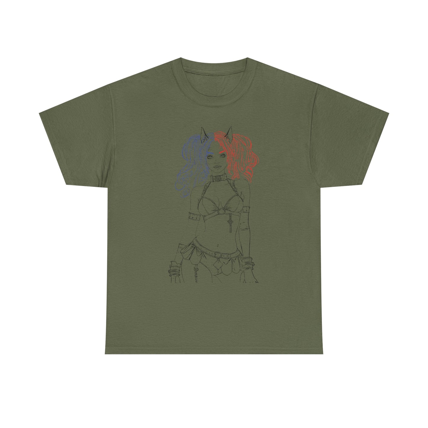Anime Graphic Tee, Edgy Unisex Cotton T-Shirt, Alternative Fashion Top, Casual Style, Unique Art Clothing, Cool Gift Idea