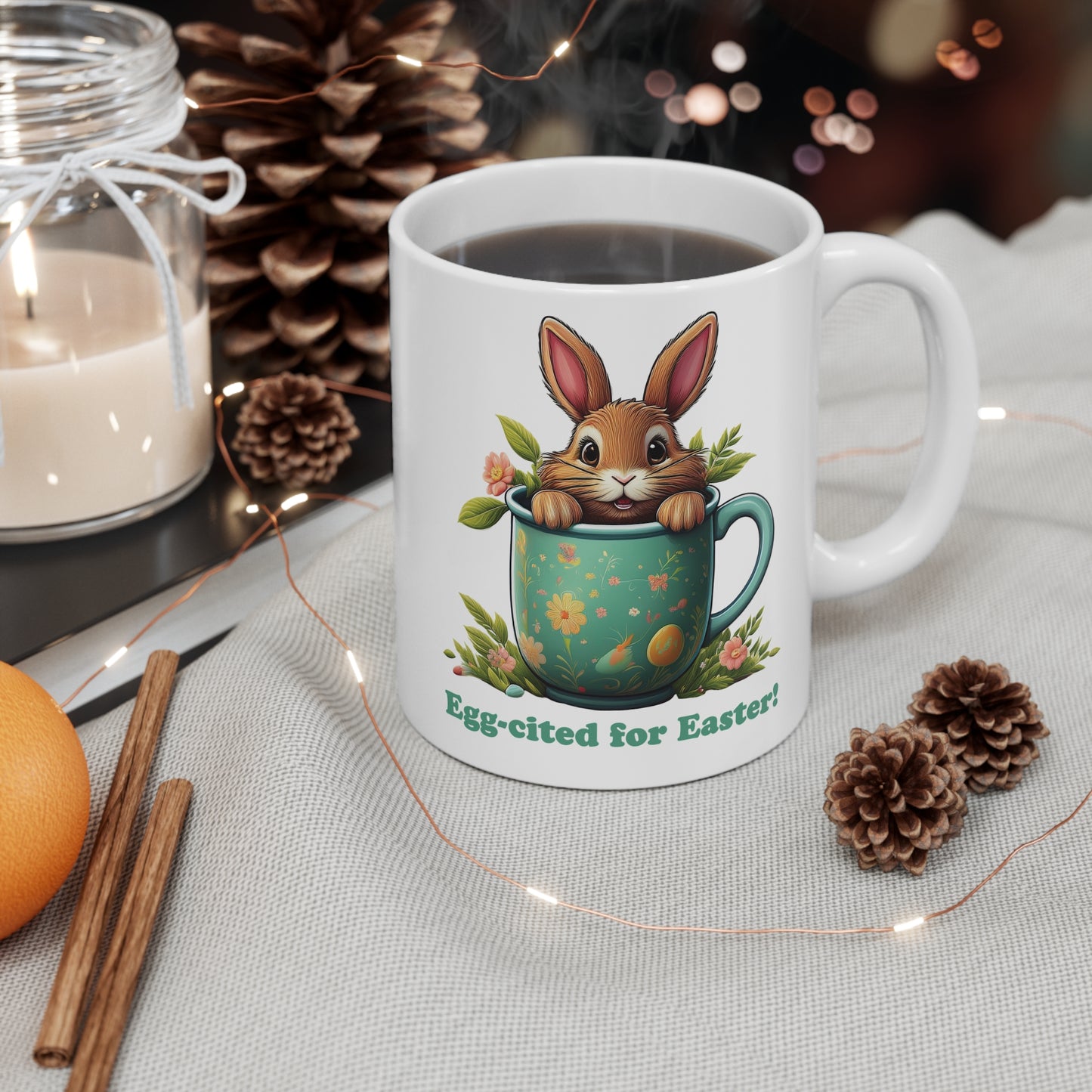 Mug - Happy Bunny Egg-cited for Easter! - Coffee Cup 11oz/15oz