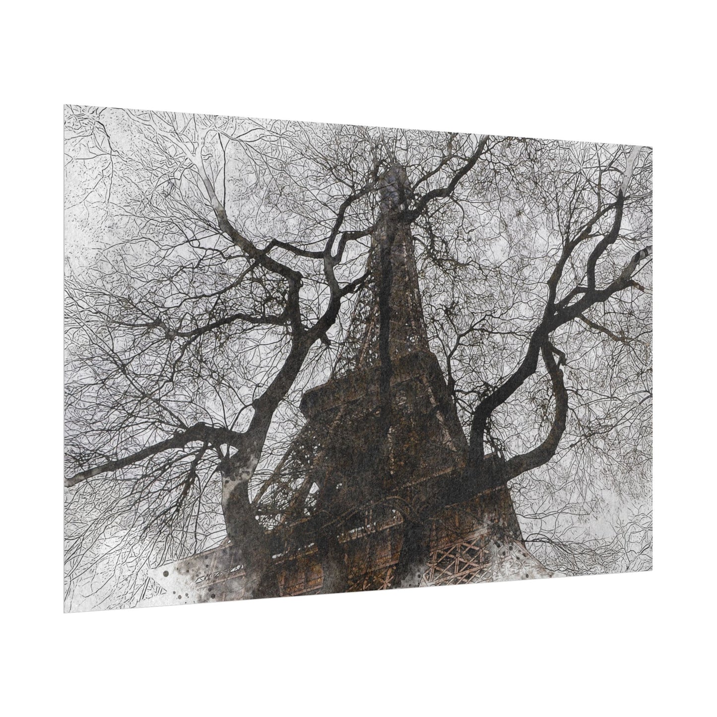 Eiffel Tower Abstract Rolled Poster - Artistic Wall Decor for Home & Office