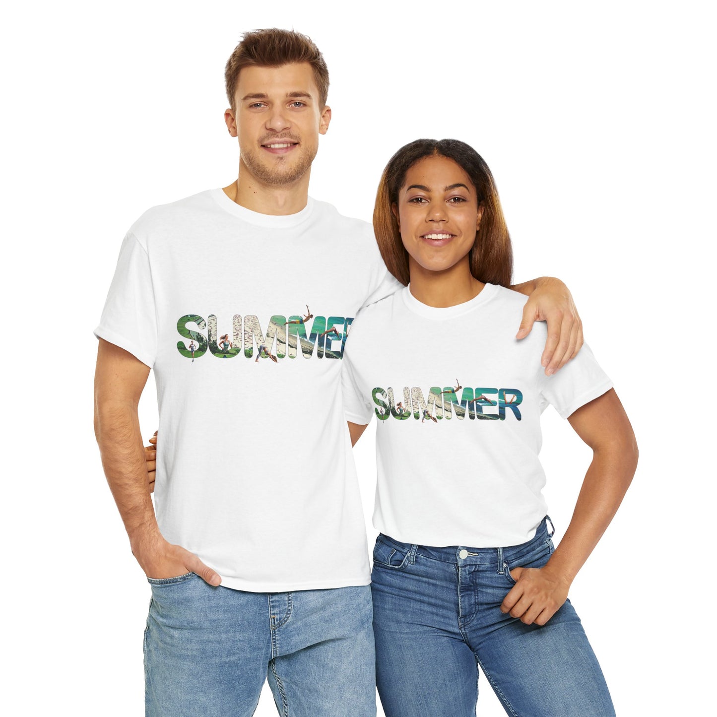 Summer Vibes Unisex Heavy Cotton Tee - Relaxed Fit, Perfect for Warm Days