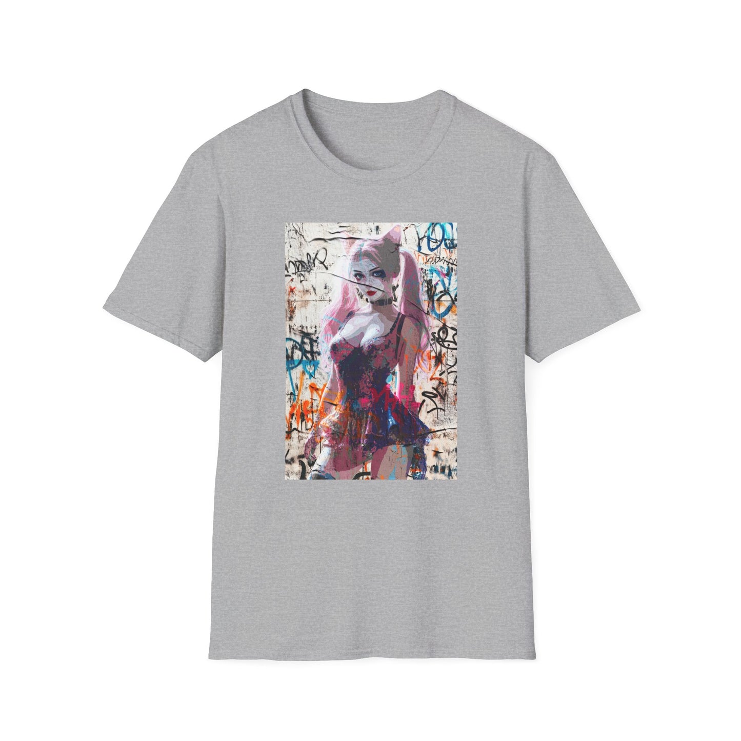 Softstyle T-Shirt - Pastel Punk Urban Graffiti Siren Design