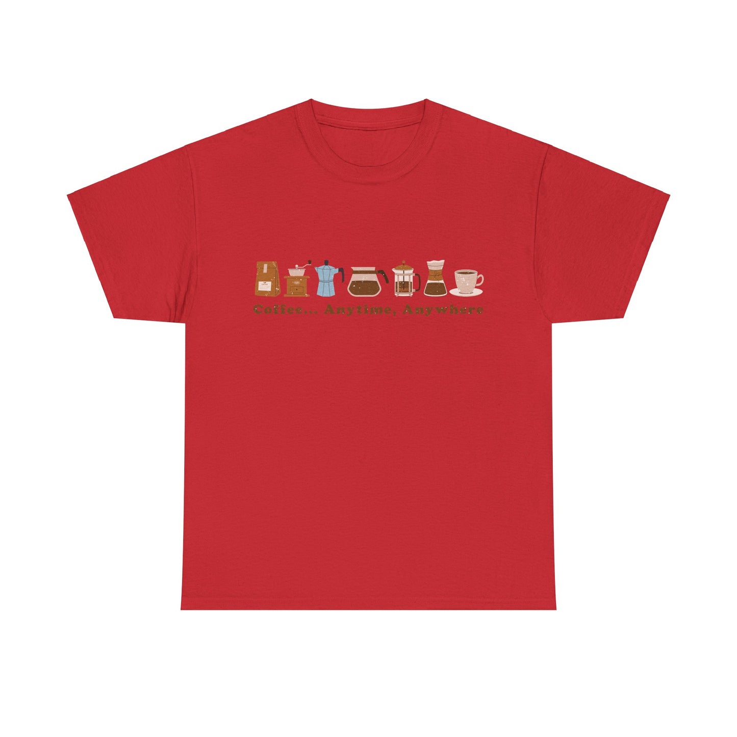 Coffee Lover Unisex Tee - Coffee... Anytime, Anywhere